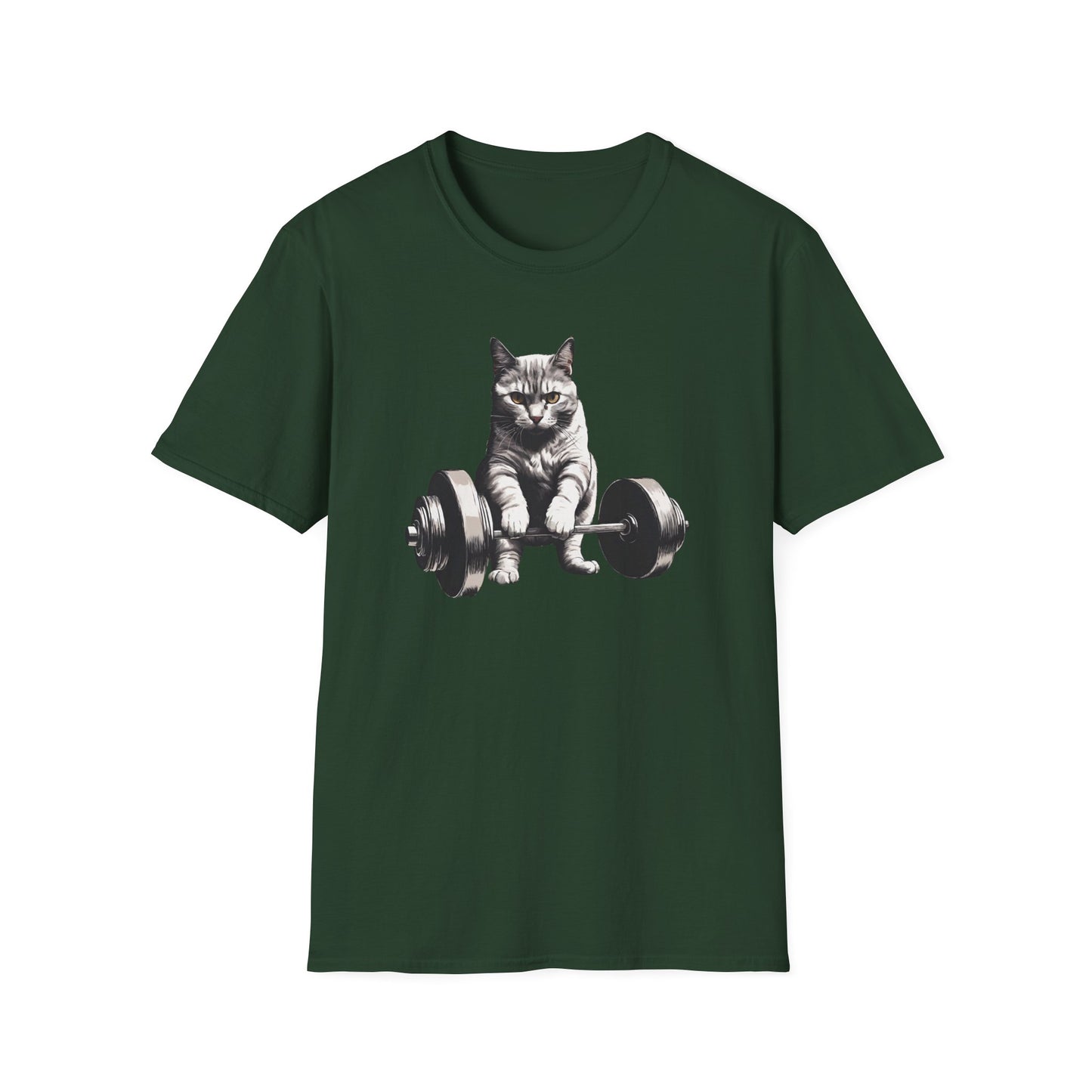Cat Deadlifting Shirt for Gym Rat gifts for Workout Lover gift Cat Lover T-shirt Funny Cats Lifting Weights Kitty Powerlifting Weightlifting