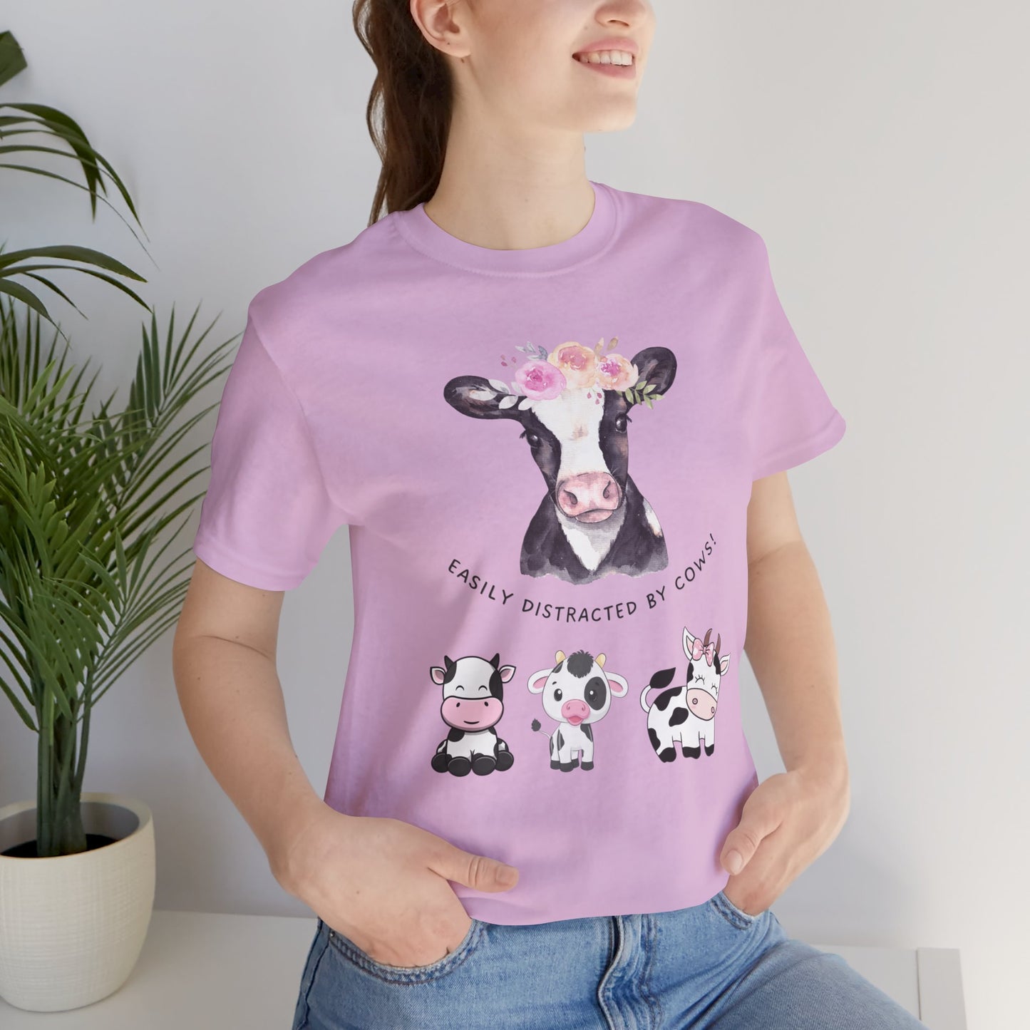 Cute Cow Shirt Funny T-Shirt for Cow Lover gift Cute Cow Shirt Easily Distracted By Cows T shirt ADHD gift Cow Lover gift