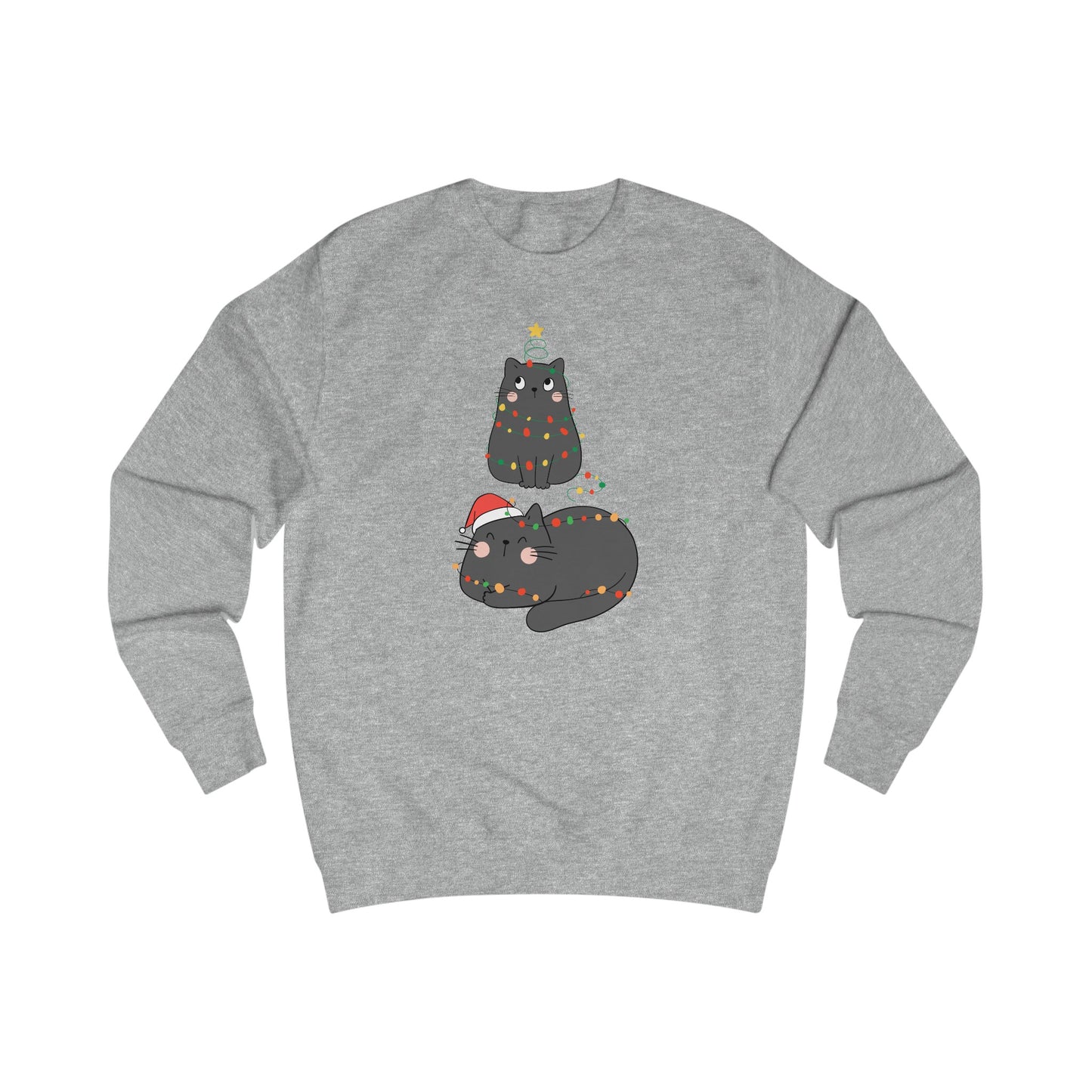 Funny Christmas Cat Sweatshirts for Her gifts for Cat Lover Sweatshirt Black Cat Lover present for Christmas presents for Women