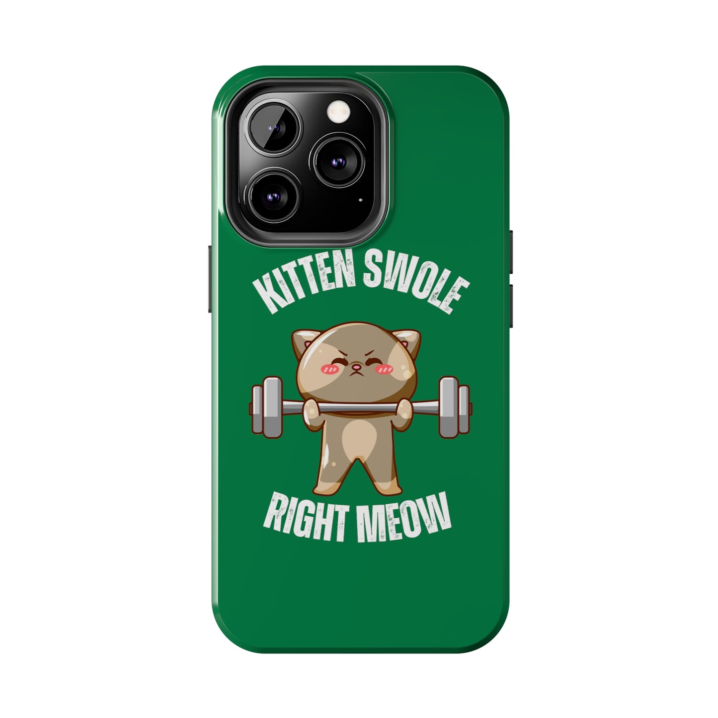 Funny Cat iPhone case for Gym Lover gift Cat Weightlifting Cat Lifting Weights Phone case for Workout Lover gift for Fitness enthusiast