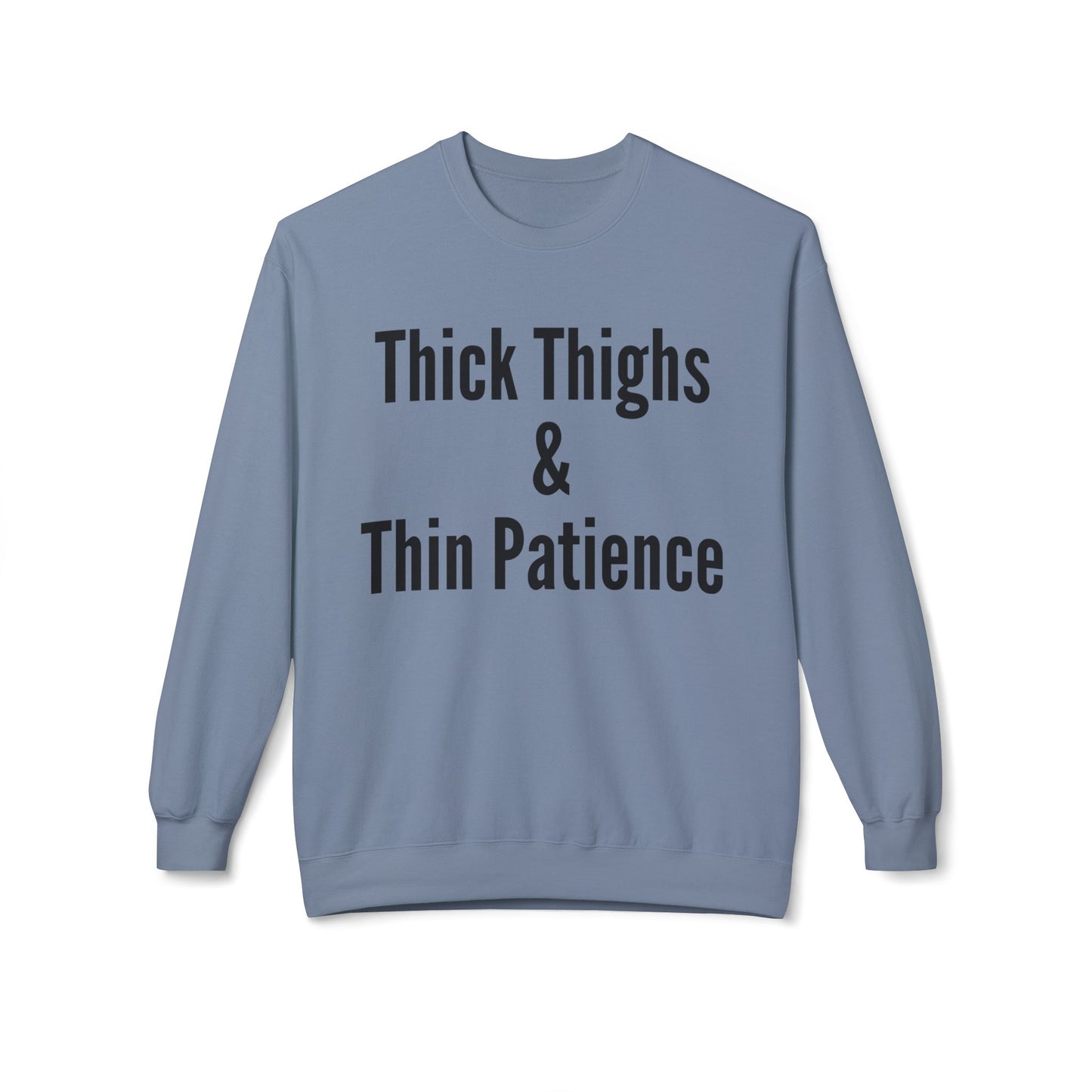 Funny Workout Sweatshirt for Gym Sweatshirts for Her gifts for Womens gift Funny Fitness Top Thick Thighs and Thin Patience Sweaters