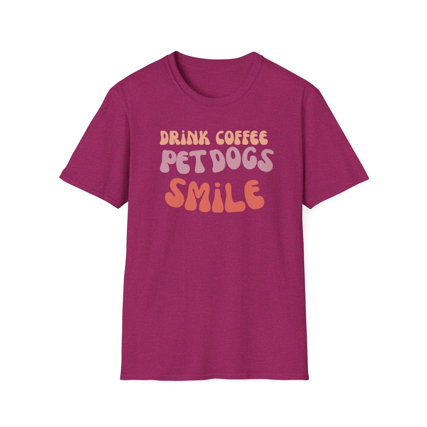 Groovy Dog Shirt for Coffee Lover Tees Retro Dog Tshirt for Dog Lover gift for Dog Mom present for Christmas gifts for Her Smile T-shirts