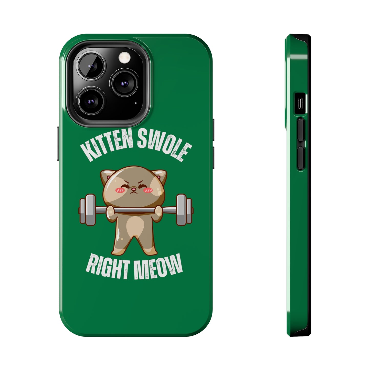 Funny Cat iPhone case for Gym Lover gift Cat Weightlifting Cat Lifting Weights Phone case for Workout Lover gift for Fitness enthusiast