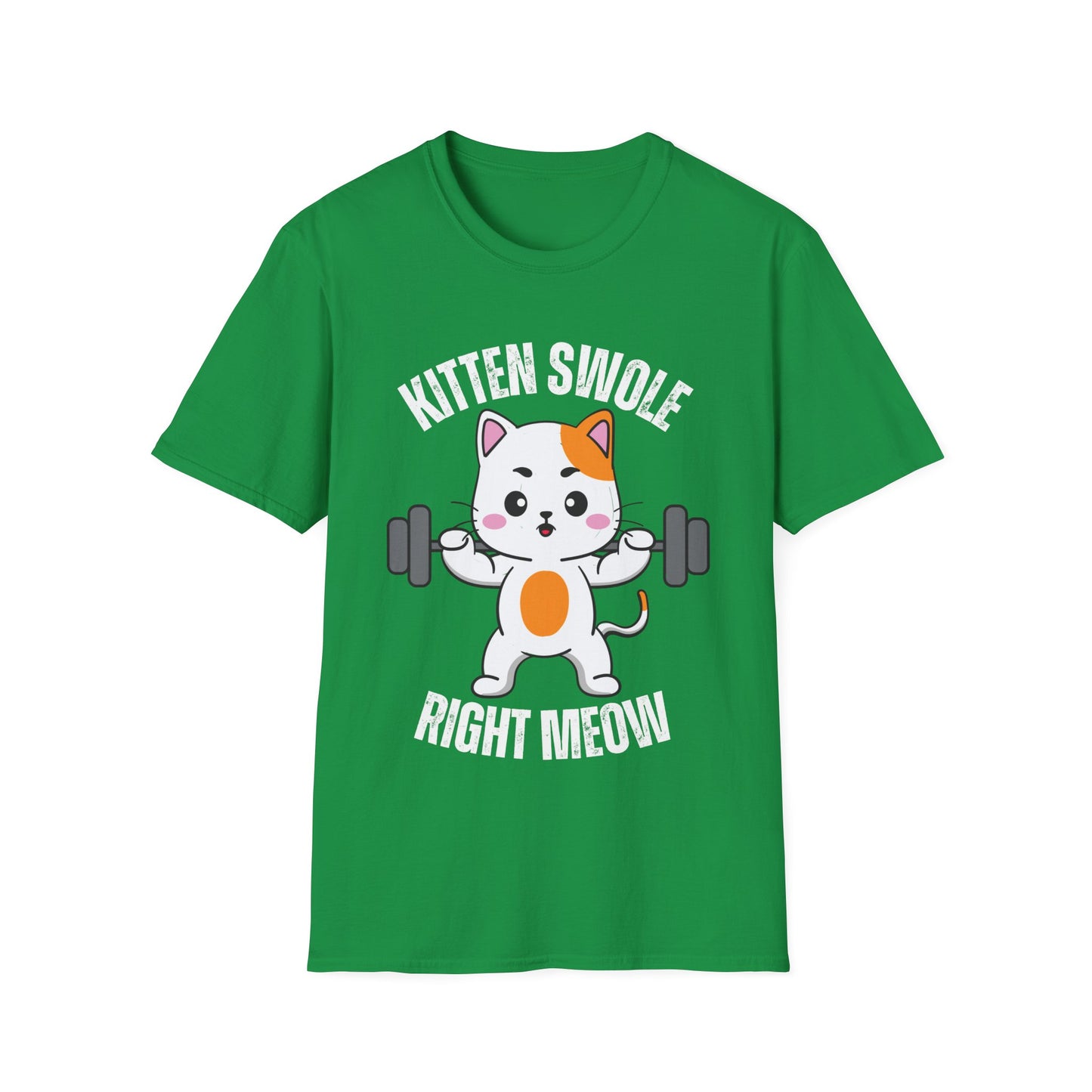 KITTEN Swole Right MEOW Cat T-shirt of Cat Lover gifts for Workout Lover, Funny Cat working out Shirt for Gym Lover gift
