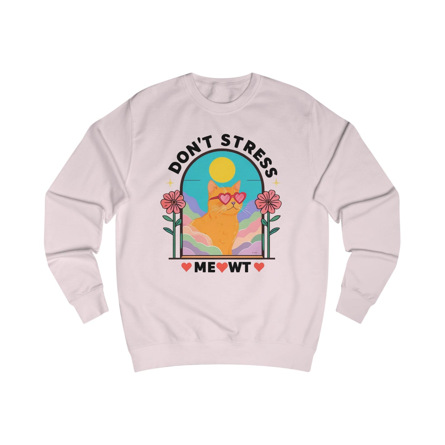 Don't Stress MEOWT Sweatshirt Funny Cat Sweatshirts for Cat Moma Sweaters Funny Kitty Sweatshirts for Cat Lover gift ideas for Cat Lady Top