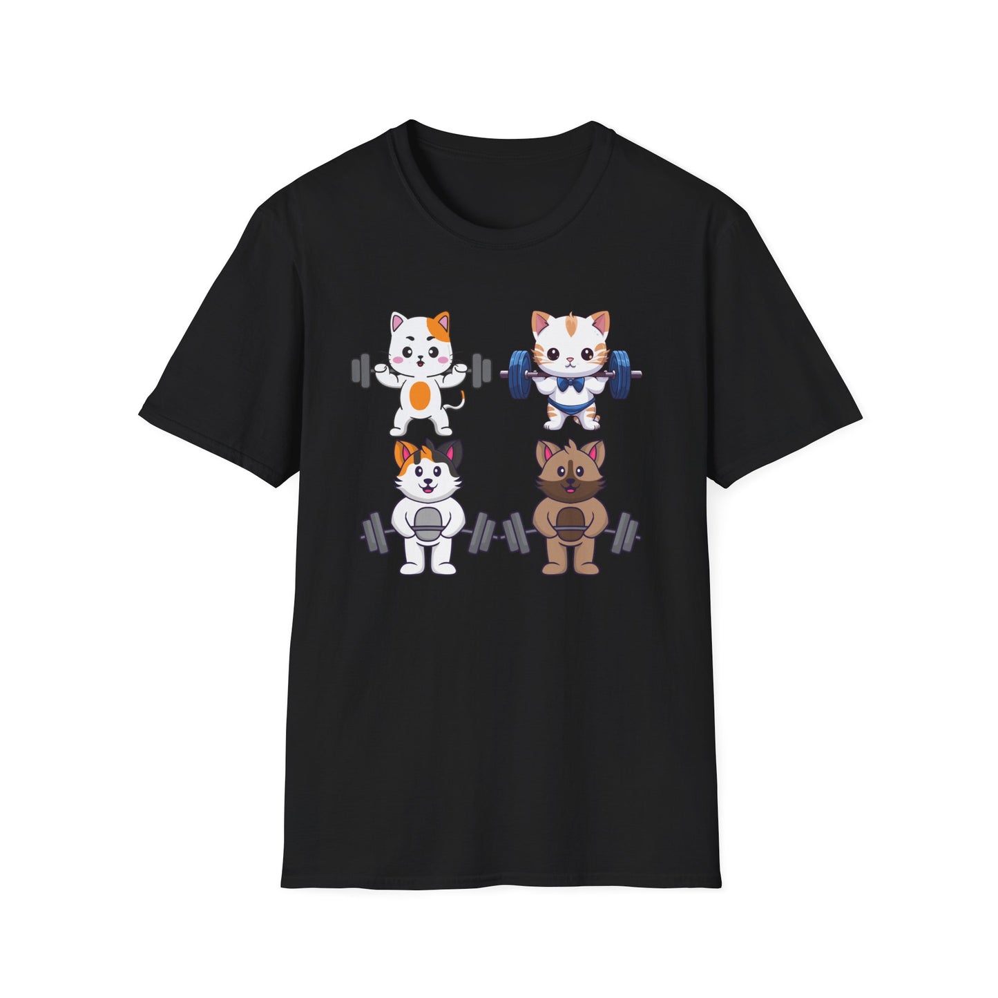 Funny Cat T shirt Funny Shirt for Cat Lover Gift Gym Bro Cats Cute cats working out tee! Cute Cat T-shirt