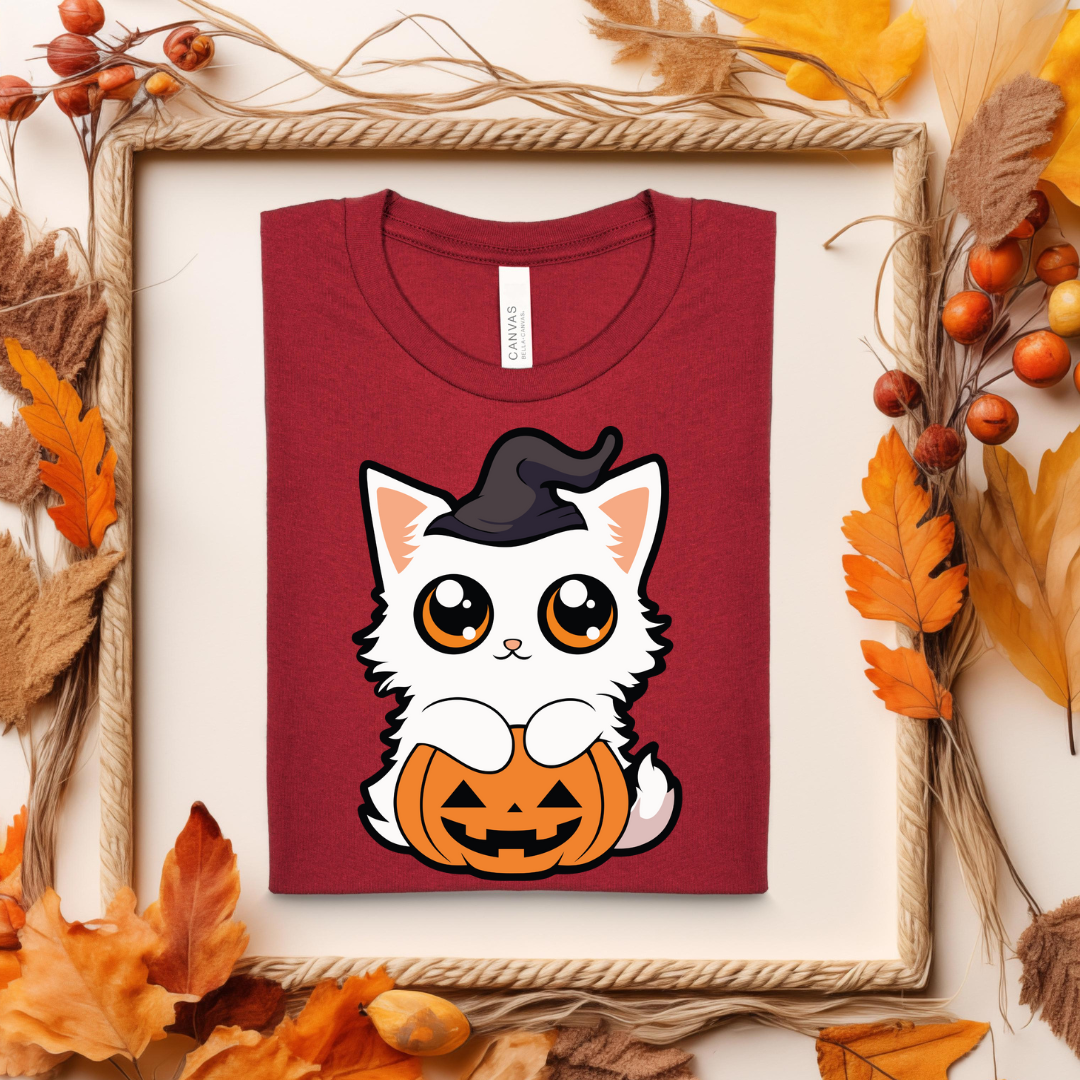 Halloween Cat Shirt for Cute Cat Tee shirts for her gifts for Halloween T-shirt for Cat Lover T Shirt for Cat Mom gifts for Kitty T Shirts
