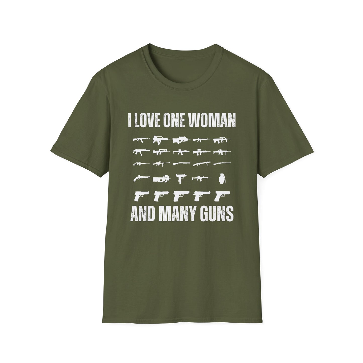 I Love One Woman & Many Guns T-shirt for Veterans gift for Valentines Day Gift for Him - Funny Shirts for Him gift for husband gift for boyfriend gift for dad