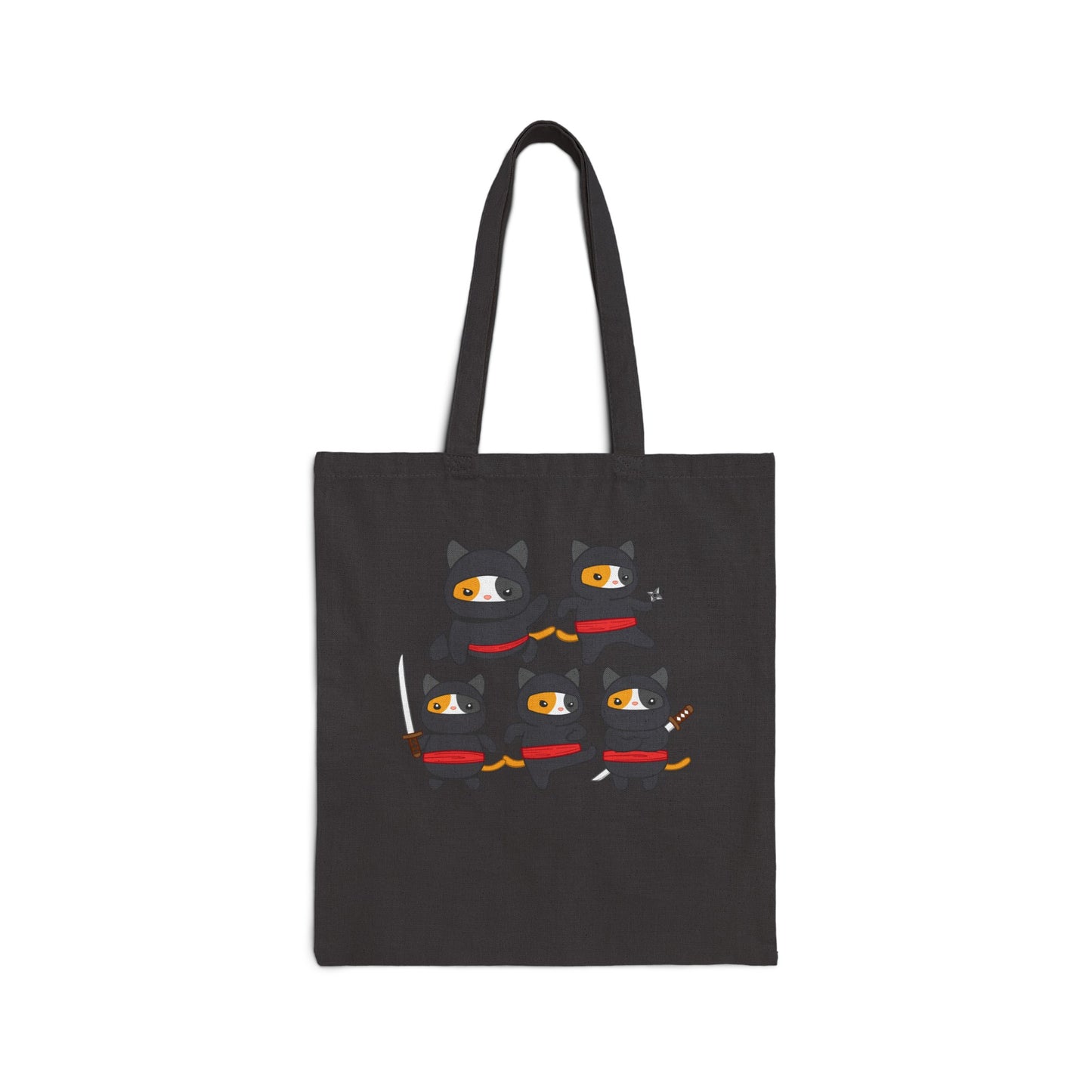 Funny Ninja Cat Tote Bag for Cat Lover gift for Her Samurai Cats Bags for Kitty Mom gifts for Cat Dad Funny gifts for Friend