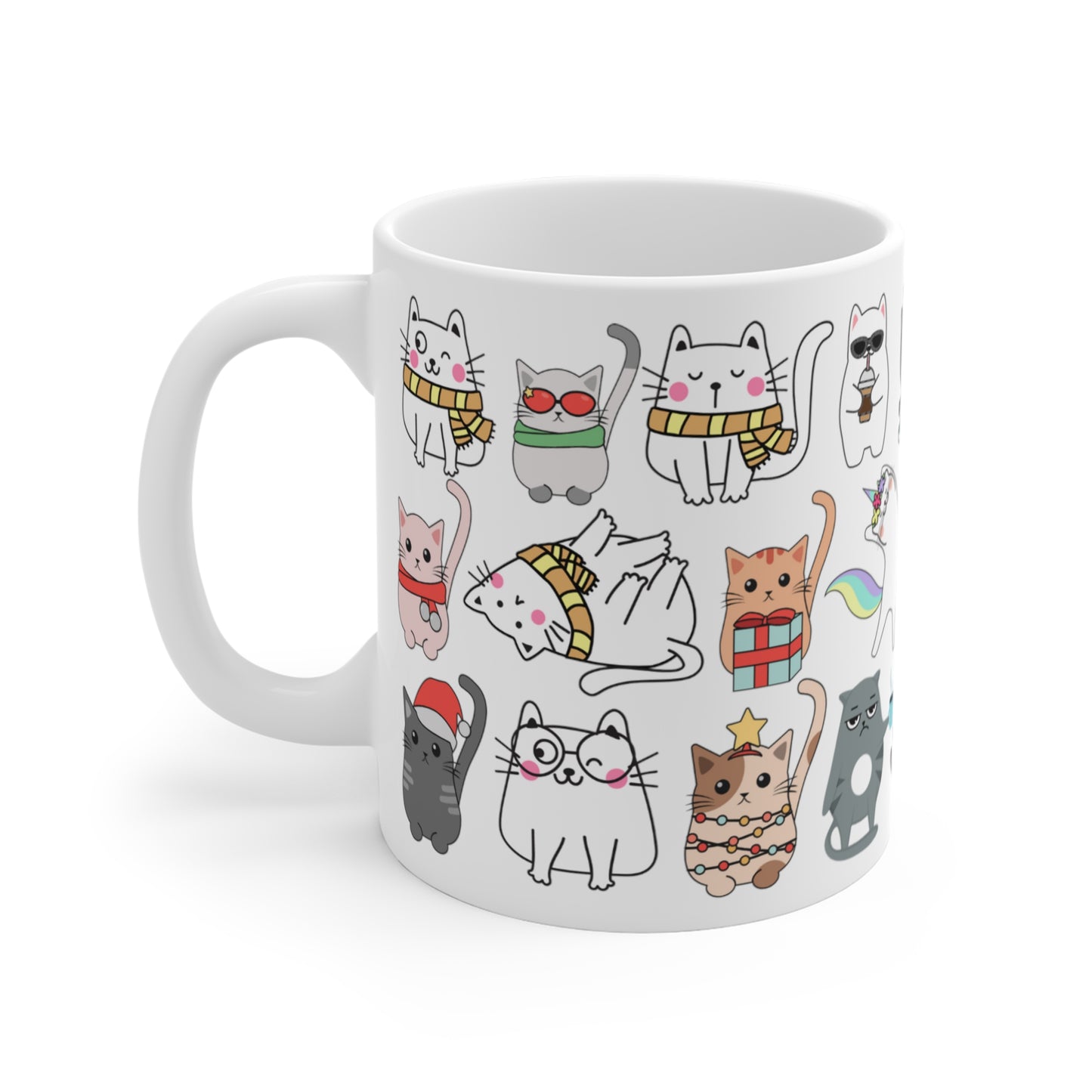 Cute Cat Mug for Cat Mom gift for Cat Lovers gift for Cat gift Adorable Coffee Mug Kitten Mug Cat All Over Print Cat Coffee Mug