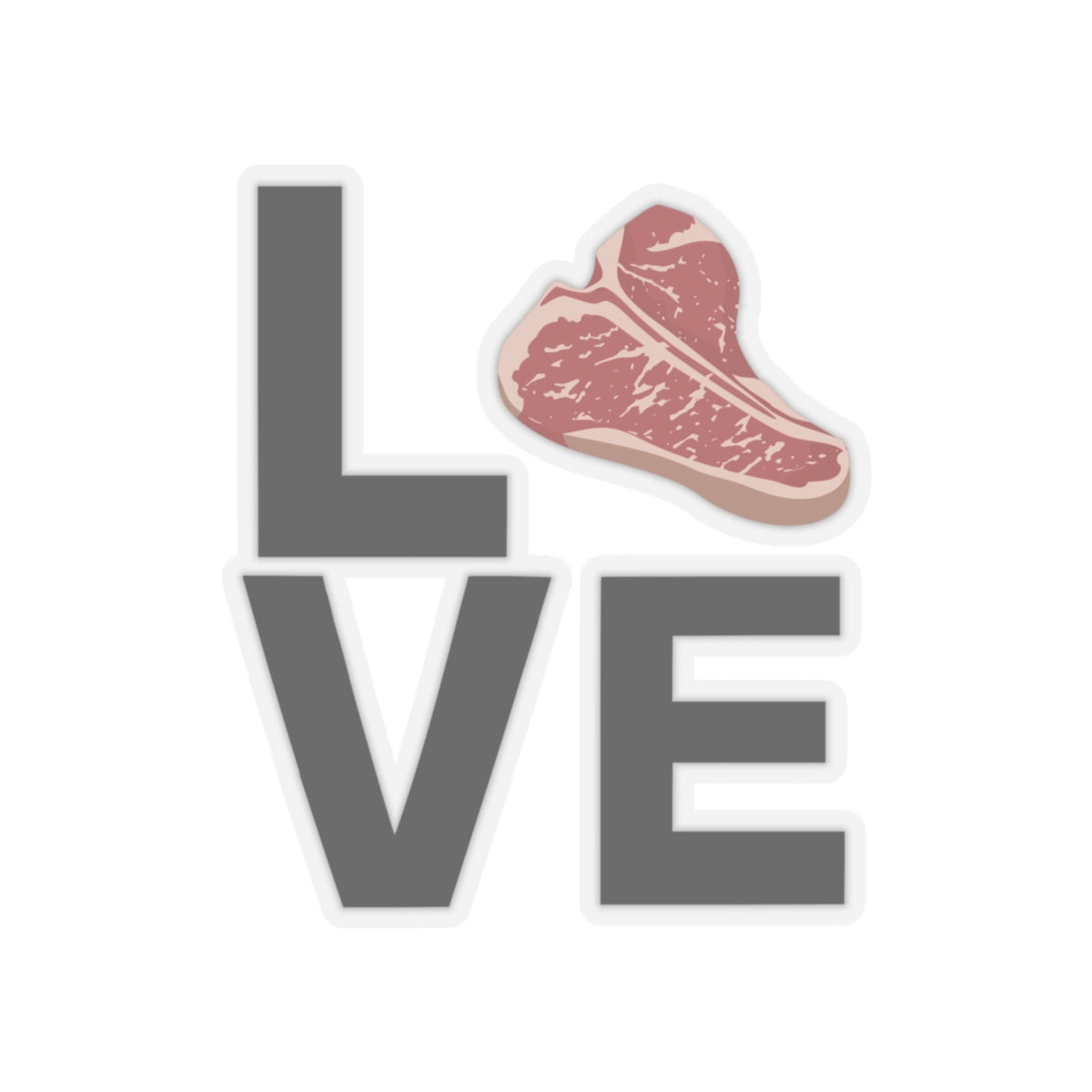 Steak Lover stickers I LOVE STEAK sticker for I heart Meat Lover gift Funny Meat Stickers For Carnivore gifts for Grilling