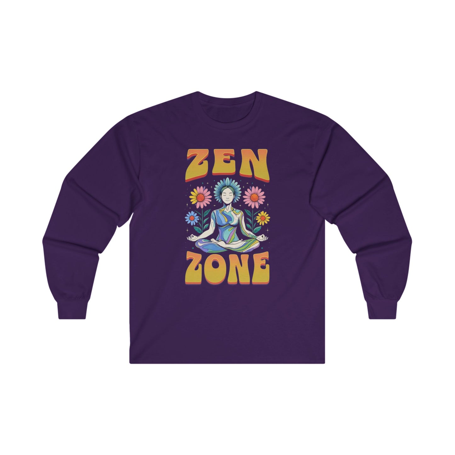 Zen Zone Yoga TShirt for Yoga Lover gifts for Christmas present for yogi gift for Womens Yoga Top Long Sleeved Yoga TShirts Long Sleeve