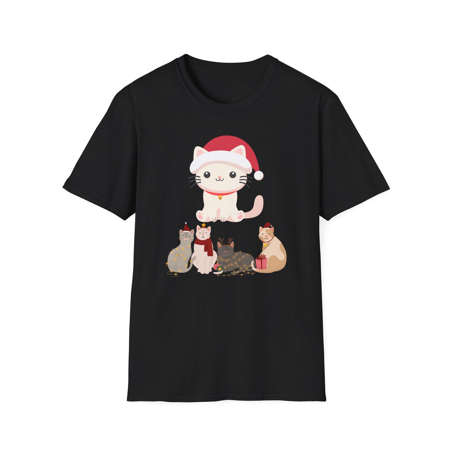 Kitten T Shirt for Christmas Tshirts for Cats Holiday T-shirt for Cat Lover present for Christmas presents for Lady Lady gift for Women