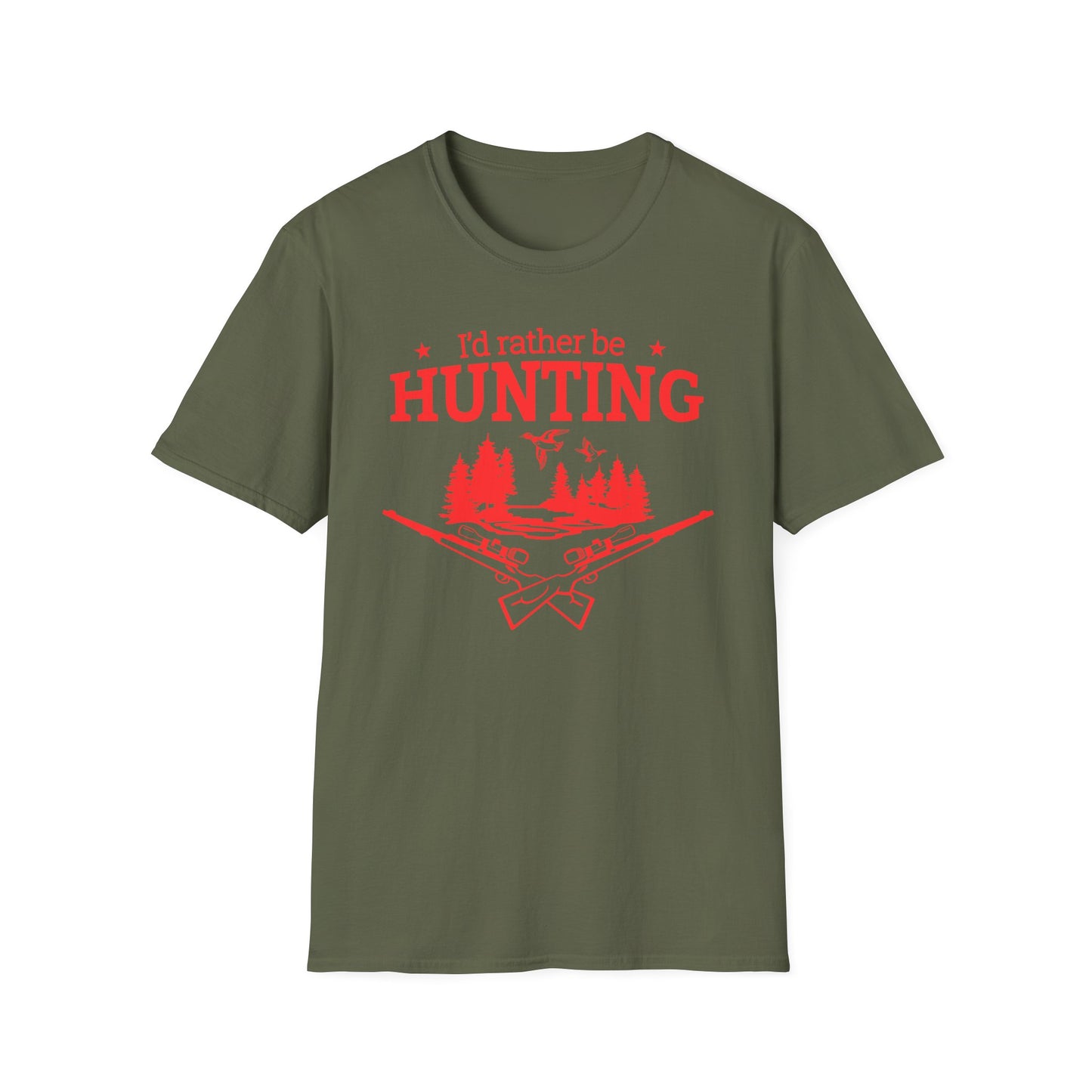 Hunting Shirt for Hunter gift for Christmas presents for Hunting TShirts Outdoors presents for Christmas him I'd Rather Be Hunting T-shirts