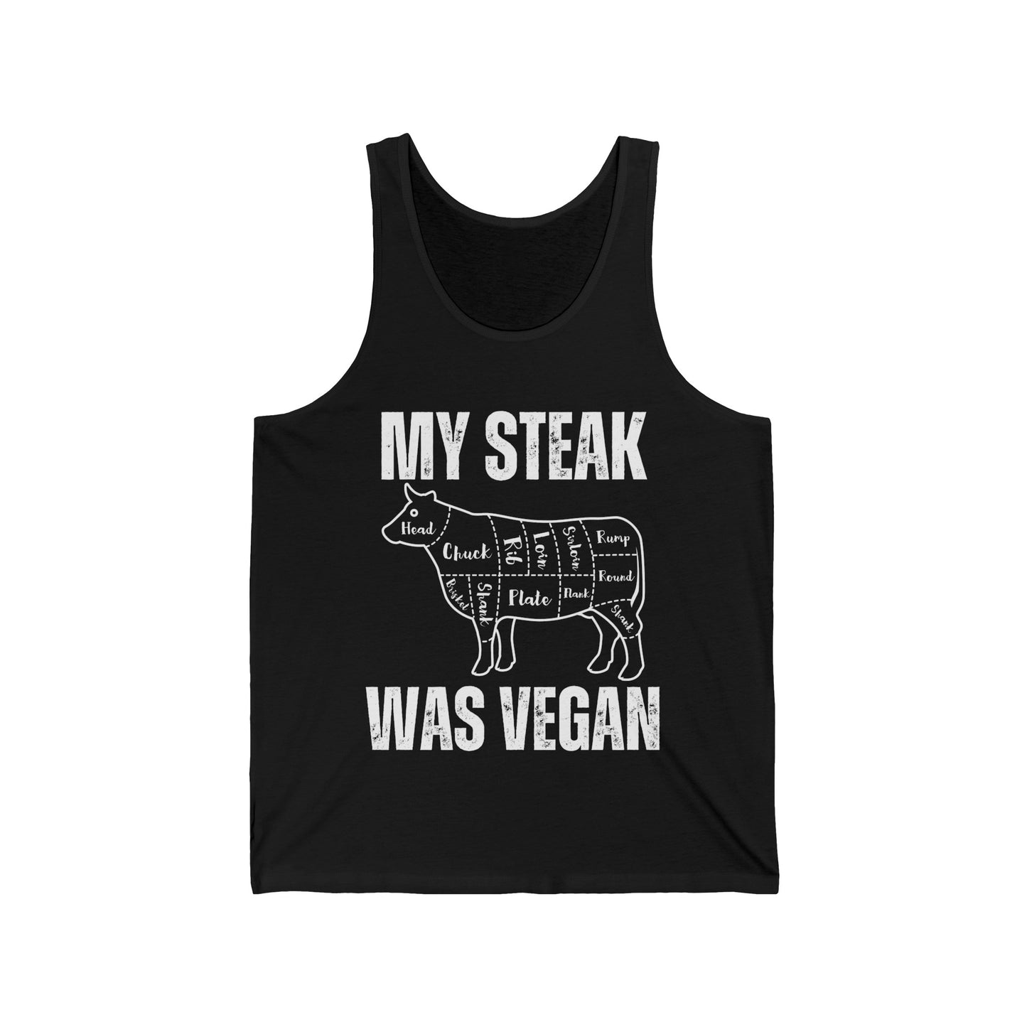 Funny Tank Top for Steak Lover gift for Meat Lover Shirt for Carnivore T Shirt My Steak Was Vegan Tank Tops Second Hand Vegan
