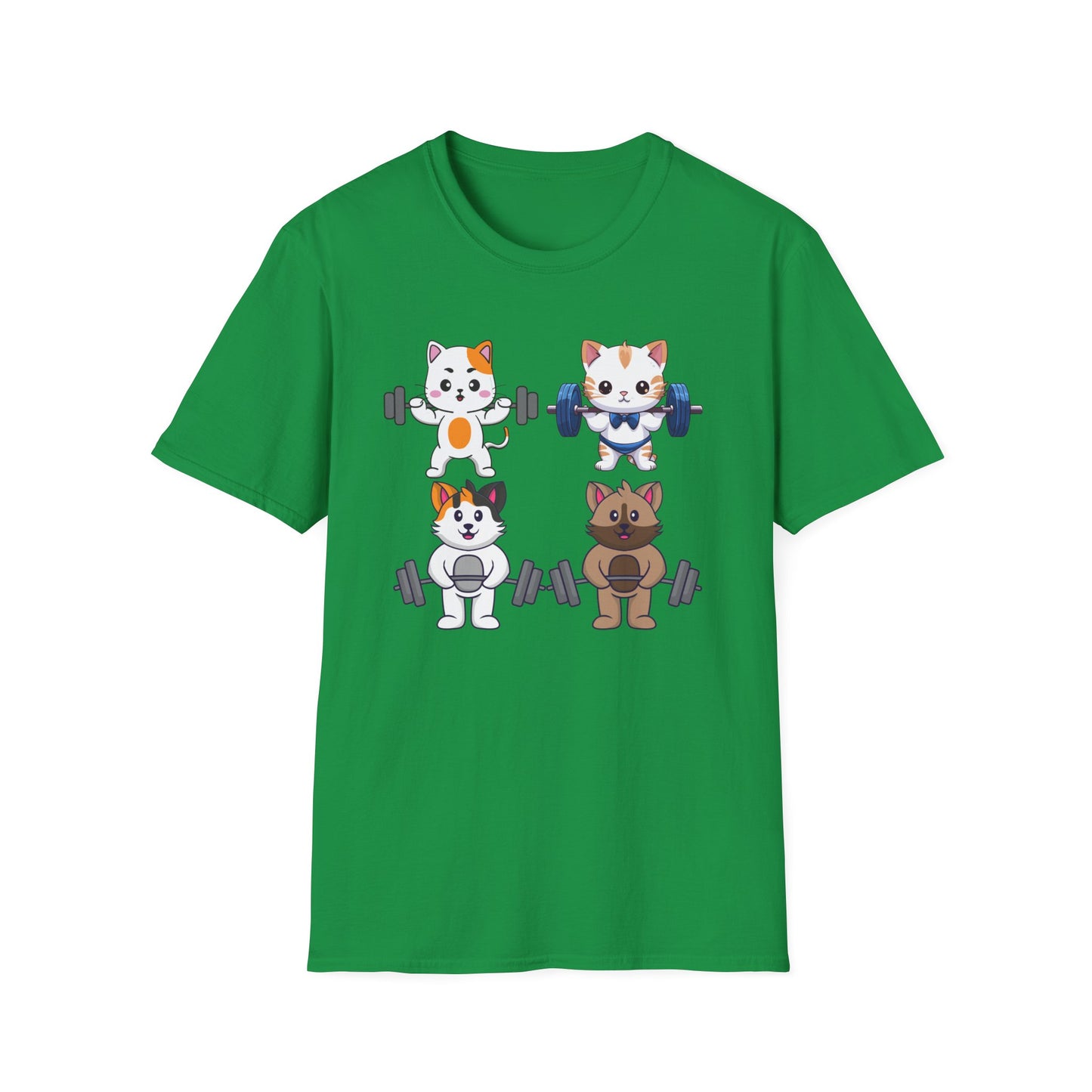 Funny Cat T shirt Funny Shirt for Cat Lover Gift Gym Bro Cats Cute cats working out tee! Cute Cat T-shirt