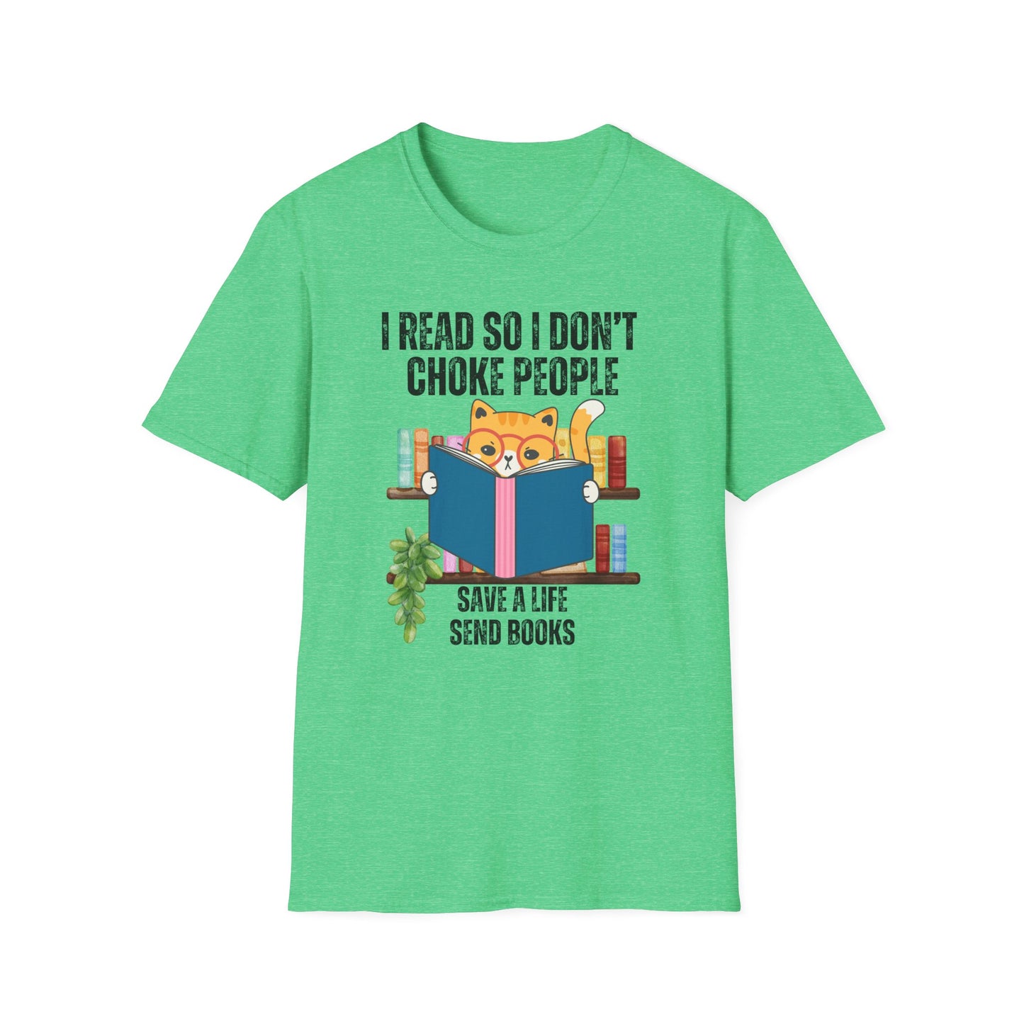 Cat Book Shirts for Reading Lover gift for Cat Mom gifts for Bookworm T-shirts Funny Bookish T Shirt I read so I don't choke people