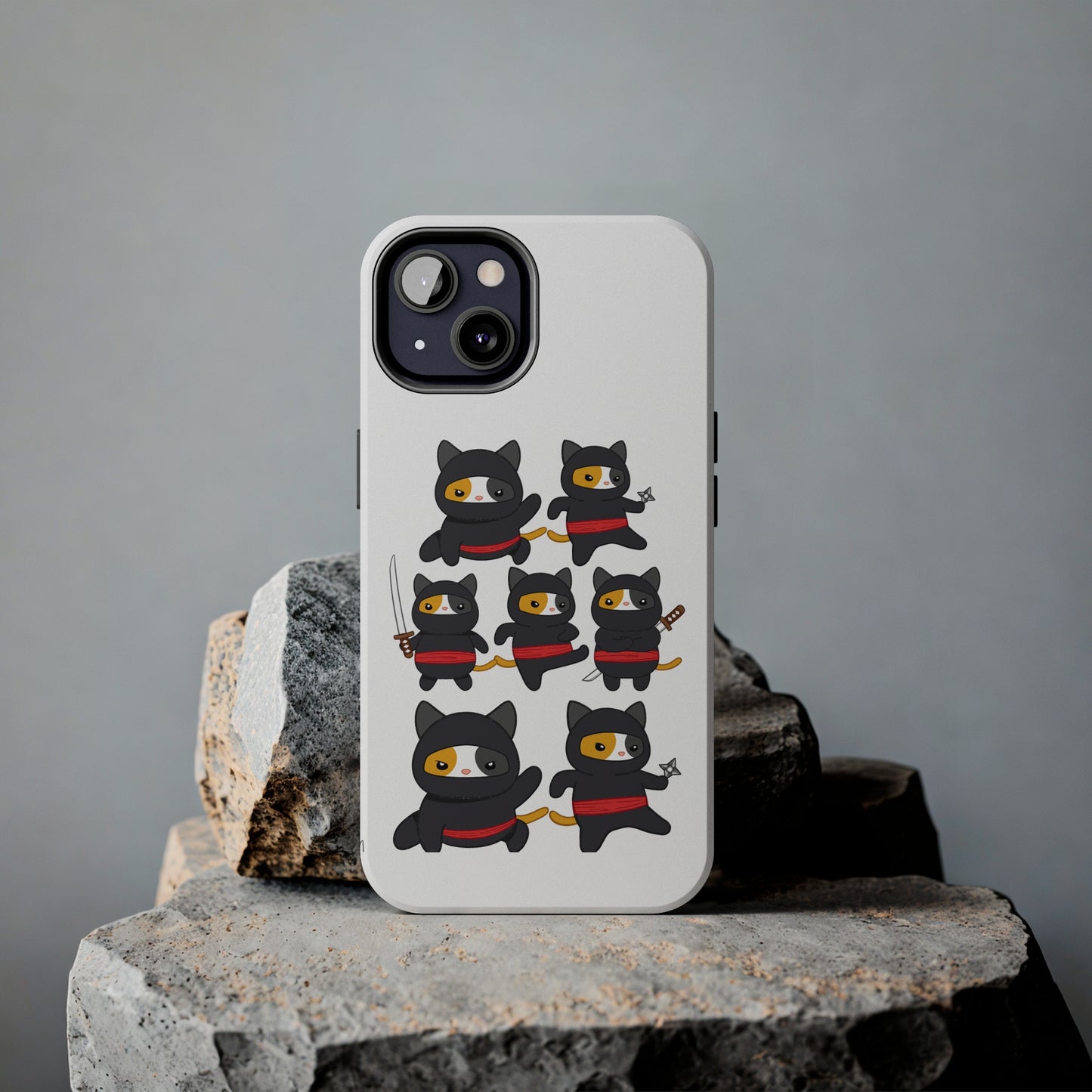 Funny Cat iPhone case for Cat Lover gift for Cat Mom gift Funny Cat Phone Case NINJA CATS Case