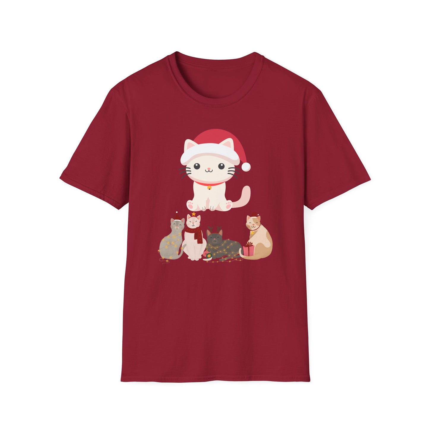 Kitten T Shirt for Christmas Tshirts for Cats Holiday T-shirt for Cat Lover present for Christmas presents for Lady Lady gift for Women