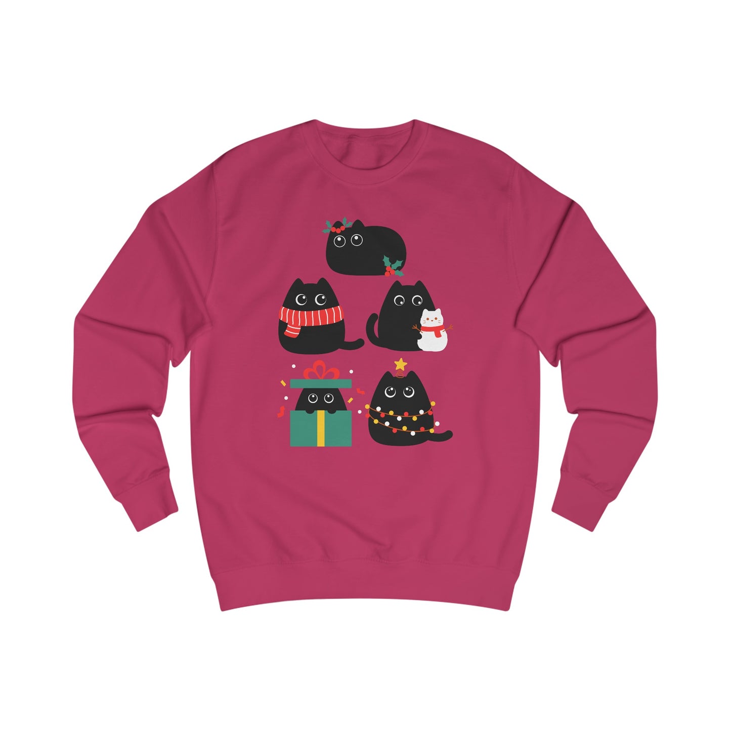 Black Cat Christmas Sweatshirt for Cats Lover gift for Funny Christmas Sweater for Christmas Party Sweater gifts for Cat Mom present