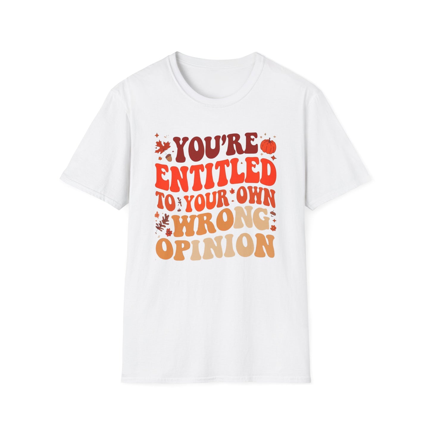 You're Entitled to Your Own Wrong Opinion Tee Shirt For Funny Autumn Tshirt for Fall Season gifts for Christmas gifts for Women
