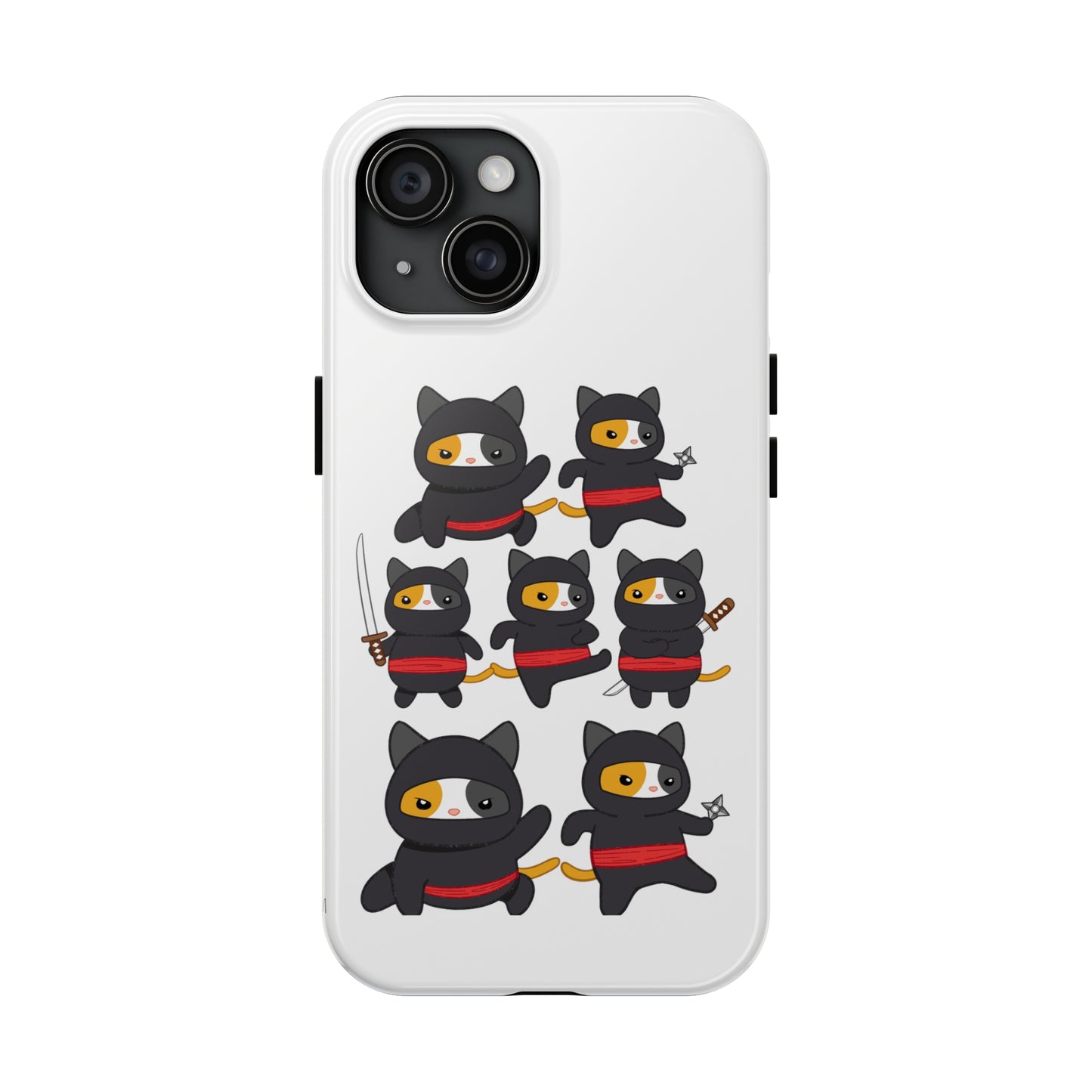 Funny Cat iPhone case for Cat Lover gift for Cat Mom gift Funny Cat Phone Case NINJA CATS Case