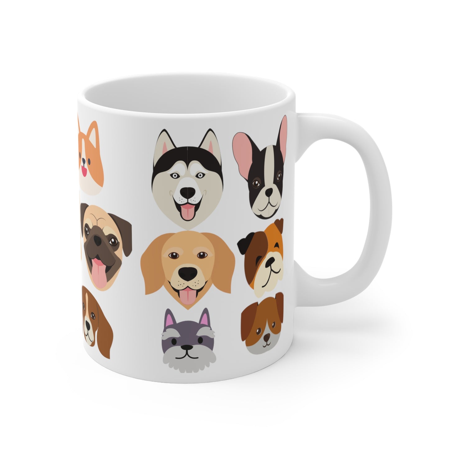 Adorable Dogs Mug Funny Dog Allover Print Mugs for Dog Lover gift for Dog Dad gifts for Dog Mom Cute Husky German Shepard Rescue Dogs