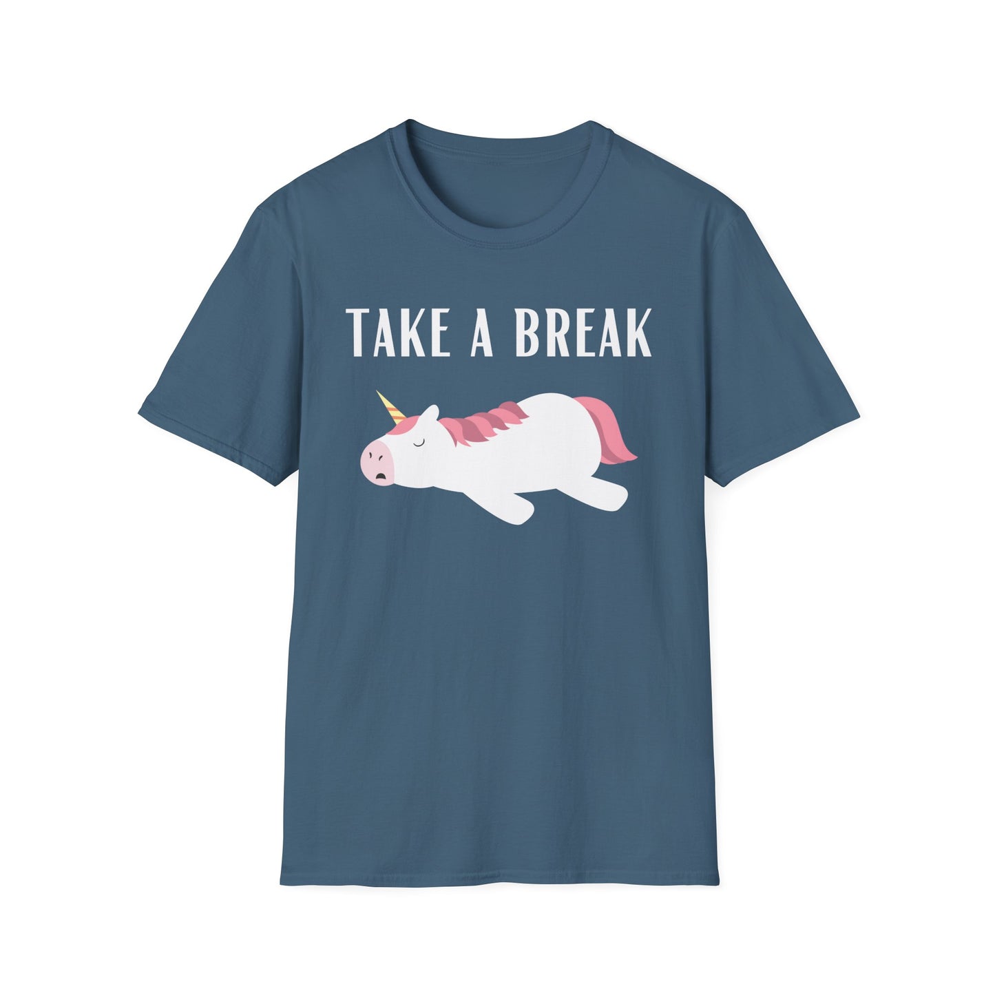 Sleeping Unicorn T-shirt for Unicorn Lover gift for Girlfriend gifts for Her - Funny Unicorn T shirt - Take a Break - lazy day t-shirt