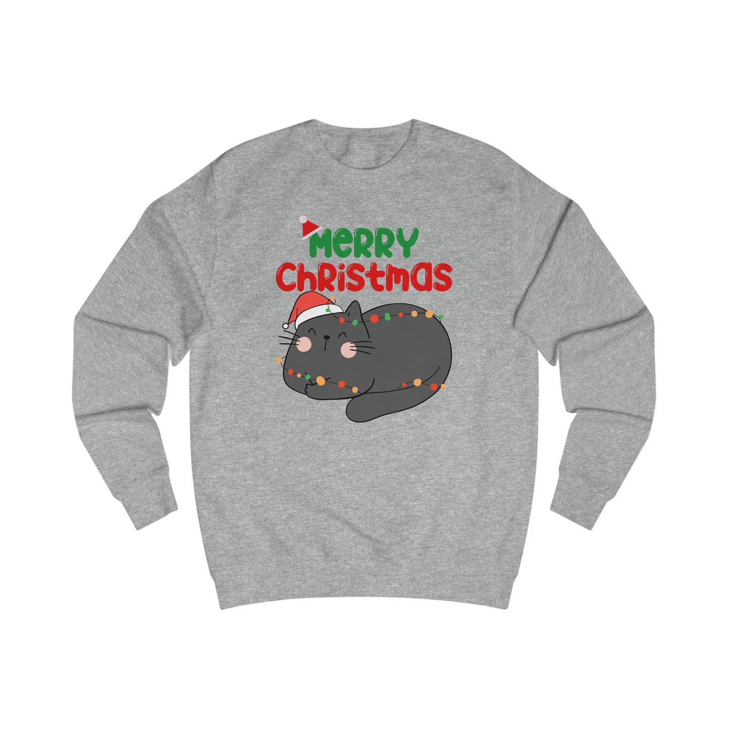 Christmas Sweatshirt for Cat Lover gift for Christmas Cats Sweater for Black Cat Lover Sweater for Christmas party for Women's present ideas