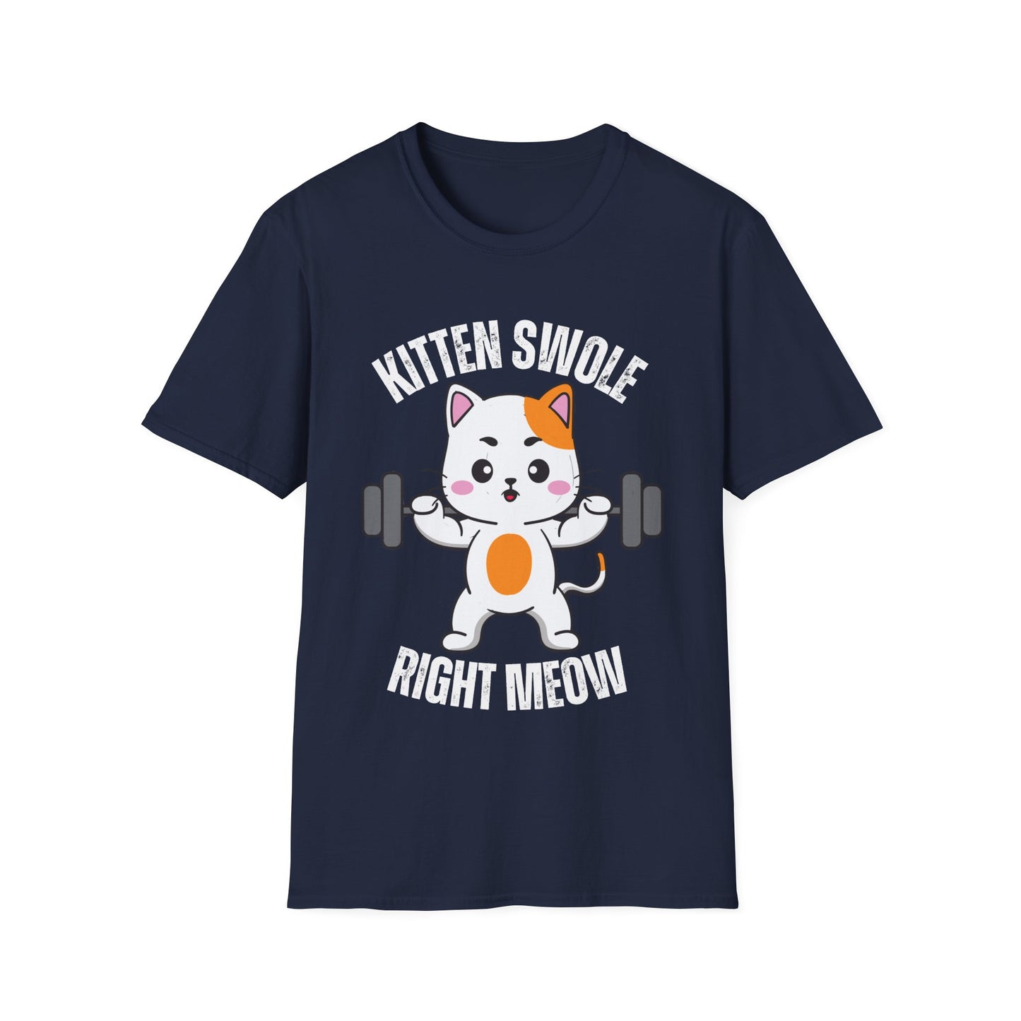 KITTEN Swole Right MEOW Cat T-shirt of Cat Lover gifts for Workout Lover, Funny Cat working out Shirt for Gym Lover gift