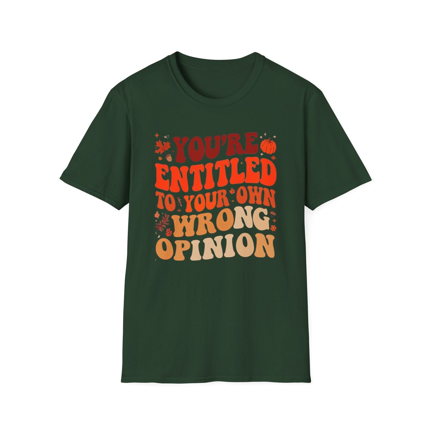 You're Entitled to Your Own Wrong Opinion Tee Shirt For Funny Autumn Tshirt for Fall Season gifts for Christmas gifts for Women