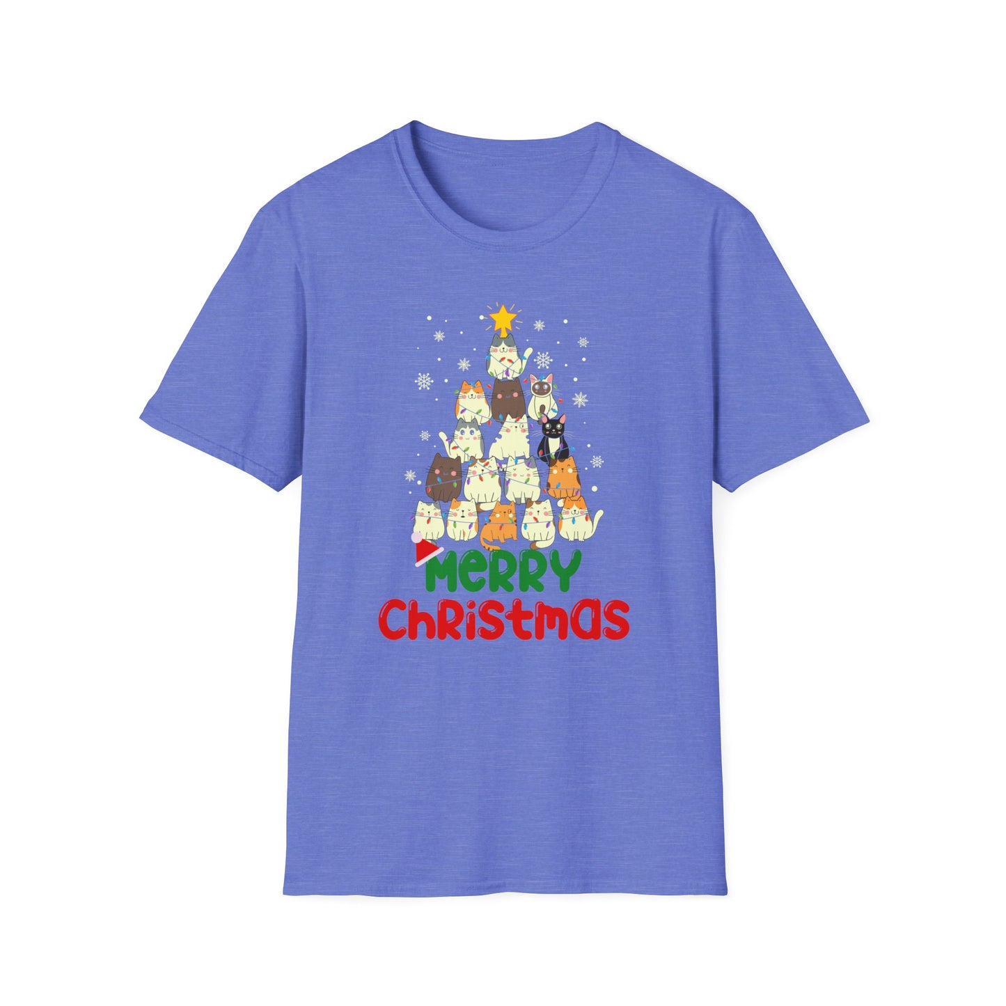 Merry Christmas Shirt for Cat Lovers gift for Christmas Cats Tshirts for Cat Mom gifts for Funny Christmas present for Women gift for Her