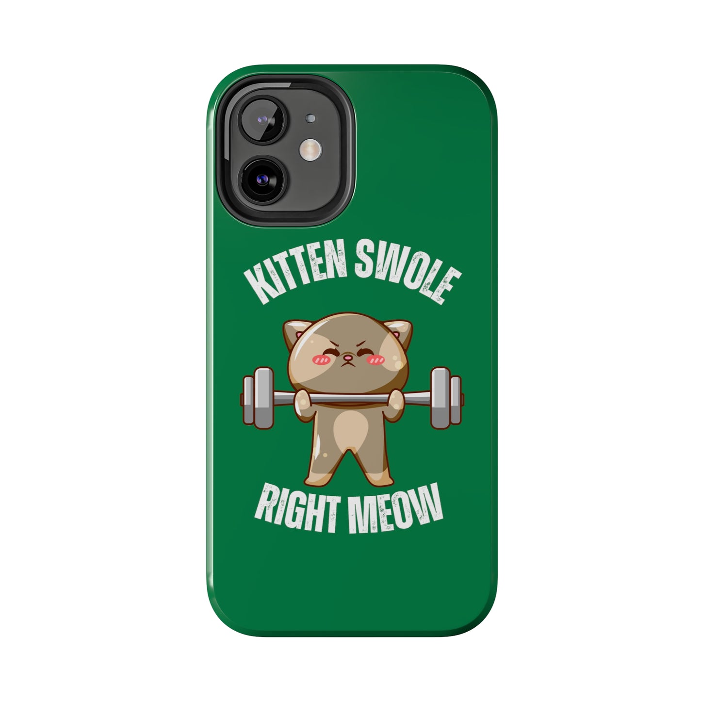 Funny Cat iPhone case for Gym Lover gift Cat Weightlifting Cat Lifting Weights Phone case for Workout Lover gift for Fitness enthusiast