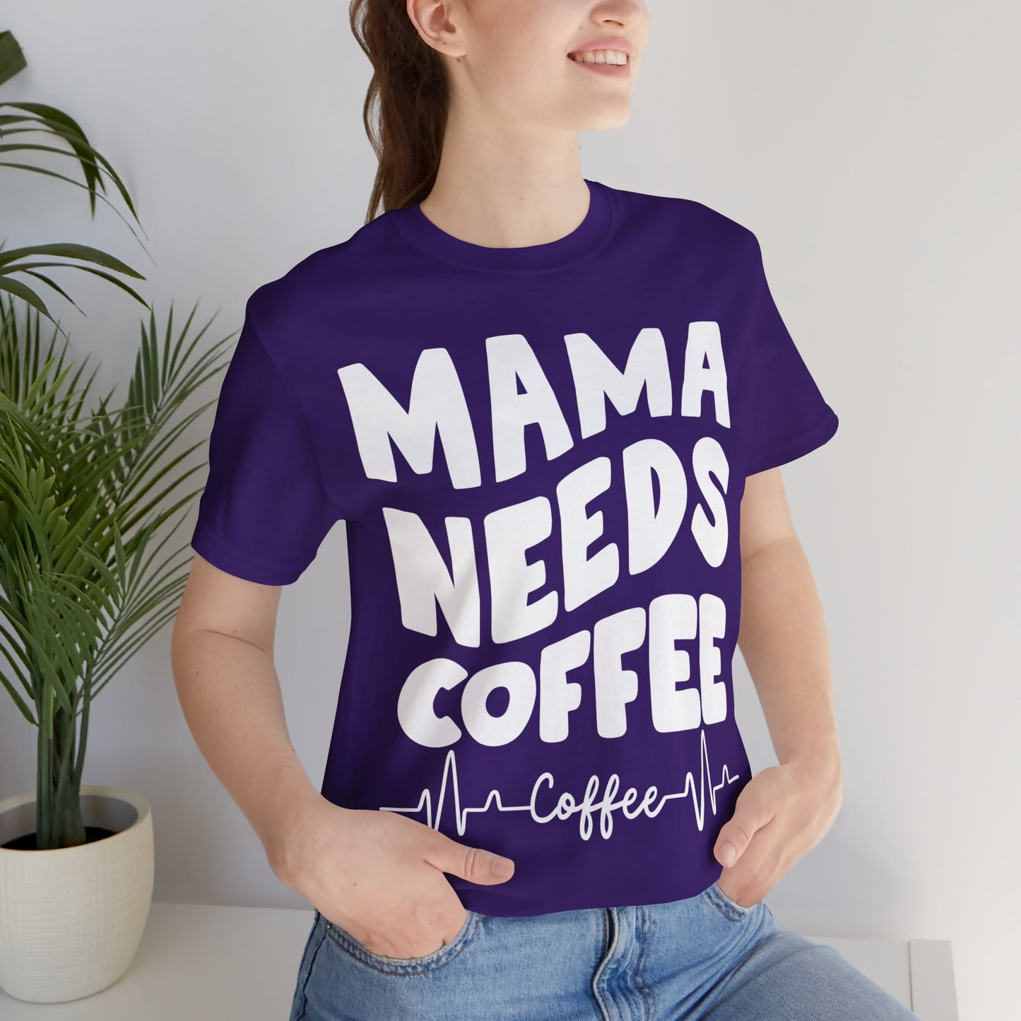 MAMA Needs COFFEE Shirt for Coffee Lover gift for Mothers Day gifts for Mom Groovy Mommy Shirts for Women