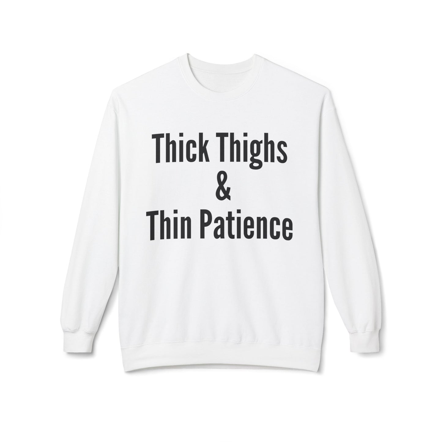 Funny Workout Sweatshirt for Gym Sweatshirts for Her gifts for Womens gift Funny Fitness Top Thick Thighs and Thin Patience Sweaters