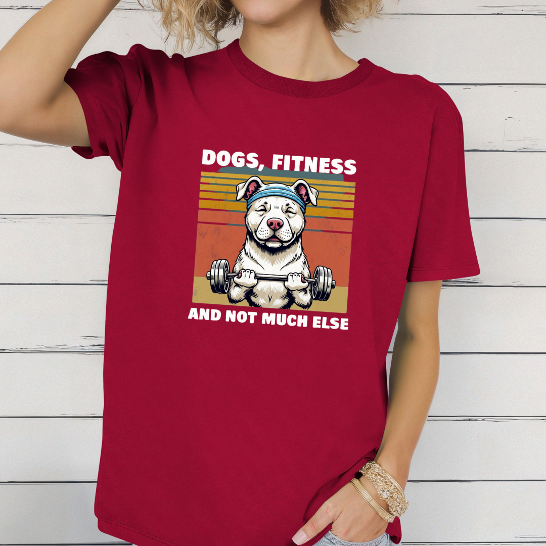 Dog Fitness Shirt for Dog Lover gifts for Pets Lovers T-shirt for Gym TShirt Funny Dog T Shirts Dogs Fitness and Not Much Else Tee for him