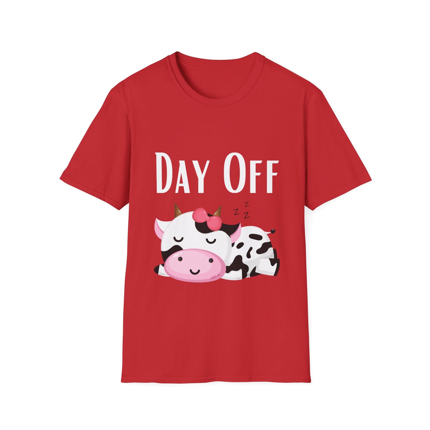 Cute Cow T-shirt for Cow Lover gift Funny Cow Shirt DAY OFF Top for Rest and Relaxation T Shirt Cozy shirt for Women gifts