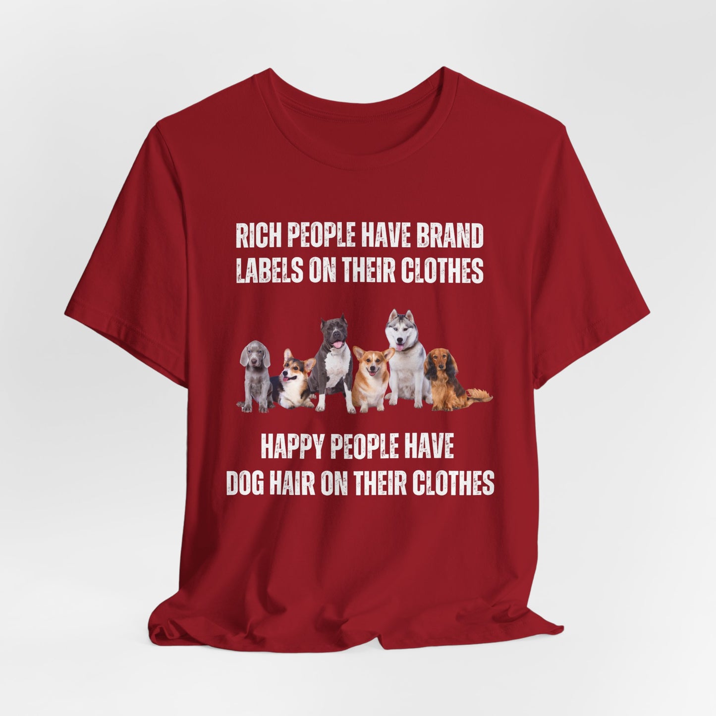 Funny Doggo Shirt for Dog Mom gifts for Dogs Lover T Shirts Cute Doggy T-shirt Happy People Have Dog Hair on Their Clothes