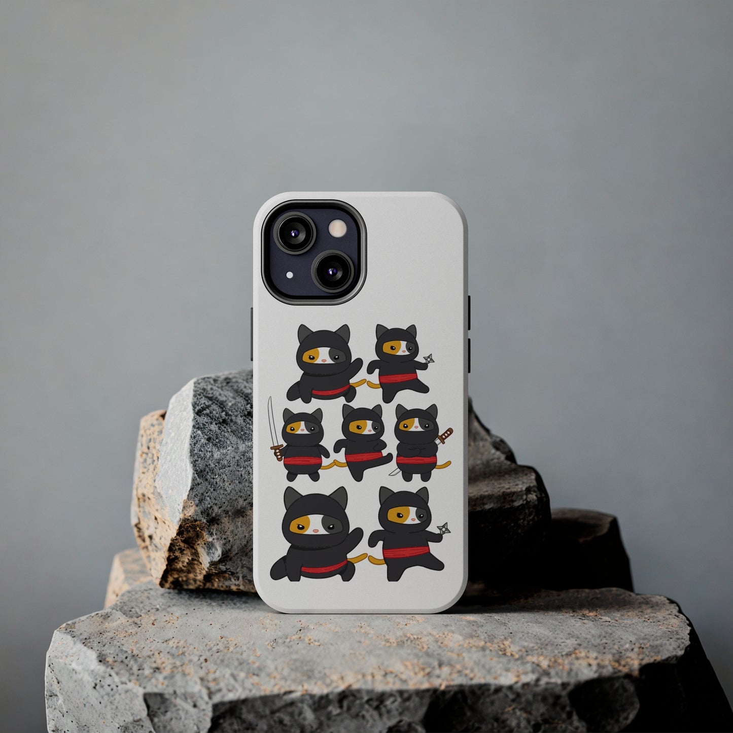 Funny Cat iPhone case for Cat Lover gift for Cat Mom gift Funny Cat Phone Case NINJA CATS Case