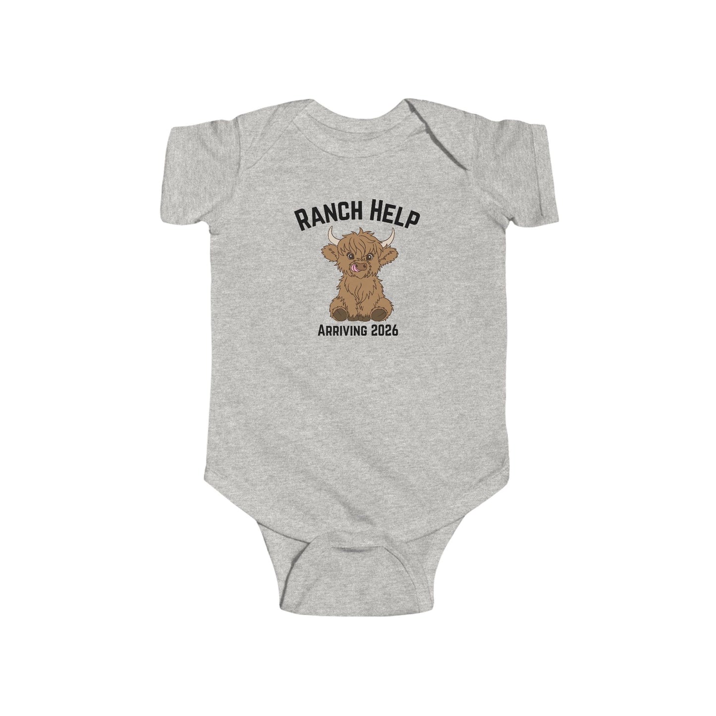 Ranch Help Baby Bodysuit, Infant Tee, New Baby Gift, Cute Baby Outfit, Baby Shower Gift, Announcement Bodysuit