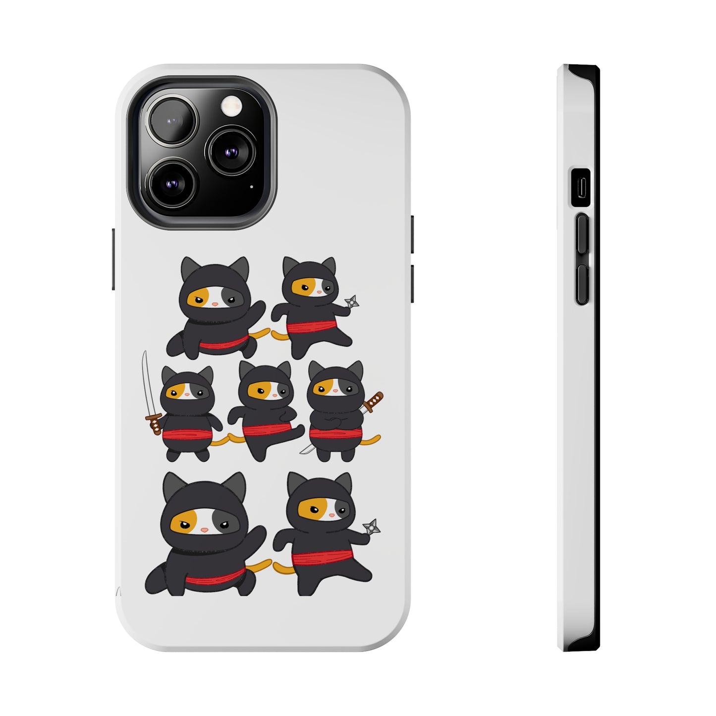Funny Cat iPhone case for Cat Lover gift for Cat Mom gift Funny Cat Phone Case NINJA CATS Case