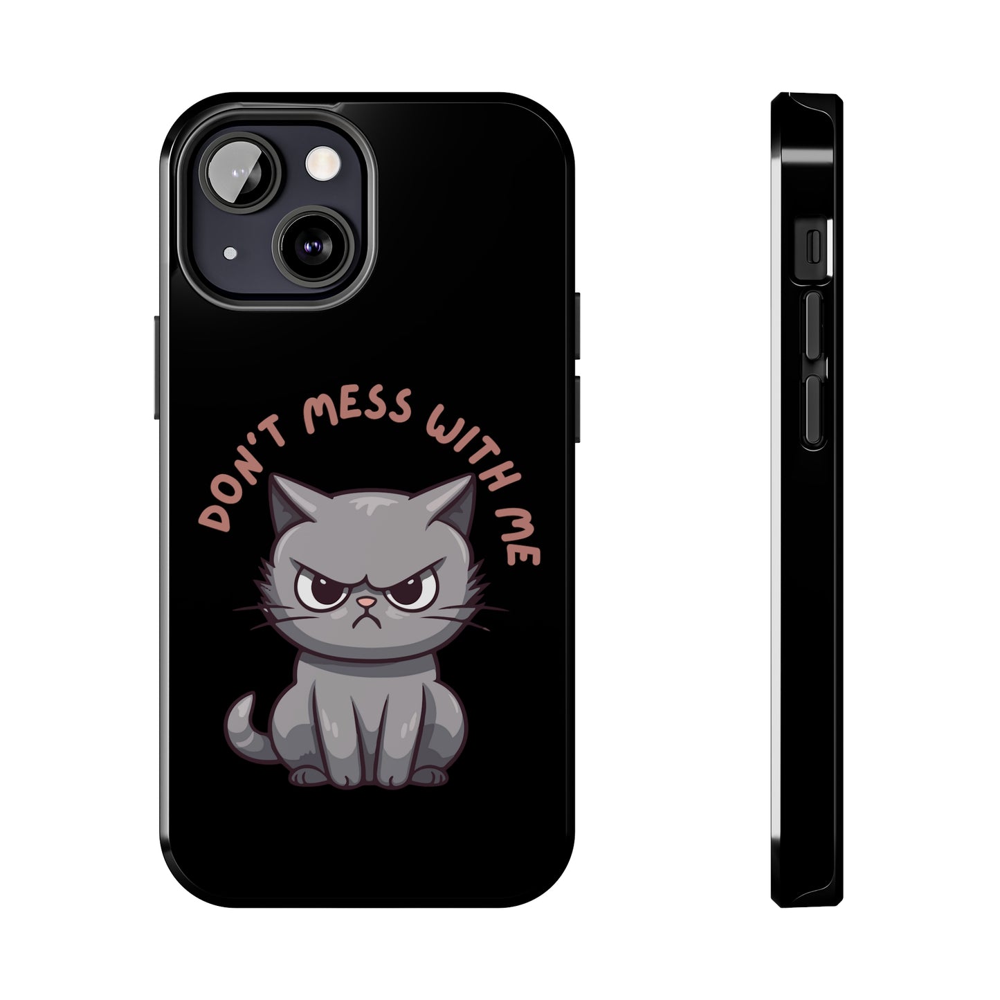 Funny Cat iPhone Case for Cat Lover gift for Friend gift for Cat Mom gift for Her ANGRY CAT Don't Mess With Me Cute CATS protective case