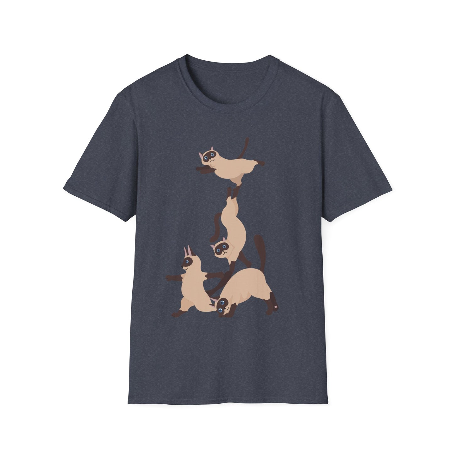 Funny CAT YOGA tee! Siamese Cat's doing yoga! Cat Lover gift for Yoga Lover gift Unisex Soft Cotton T-Shirt
