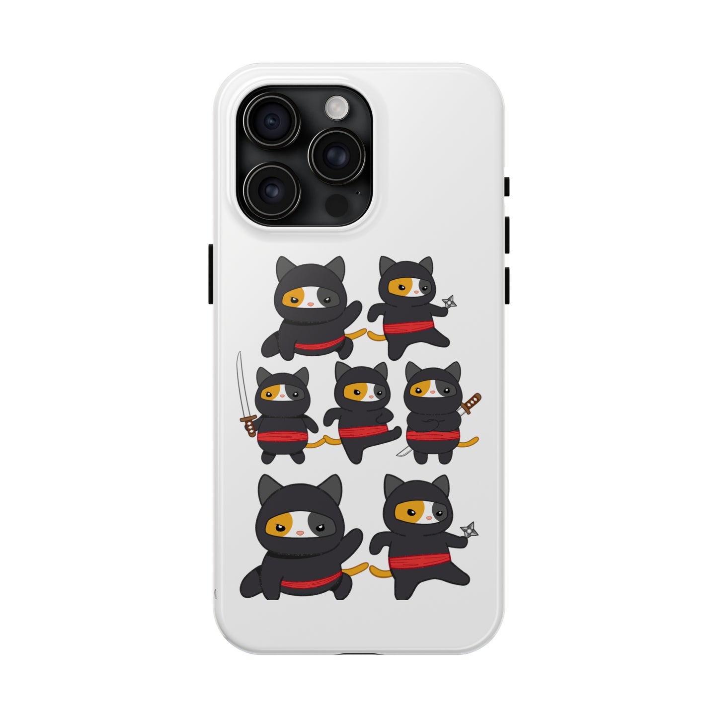 Funny Cat iPhone case for Cat Lover gift for Cat Mom gift Funny Cat Phone Case NINJA CATS Case