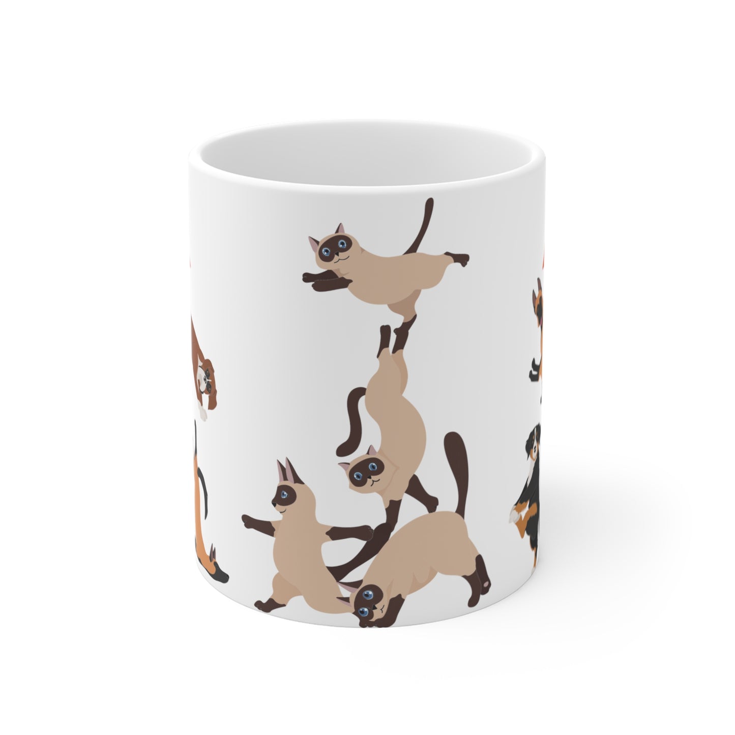 Yoga Dogs & Cats Mug Funny Pet Mug for Animal Lover gift for Yoga Lover gifts for Pets Coffee Mug Funny Cat Mug Funny Dog Mug Gym Mugs