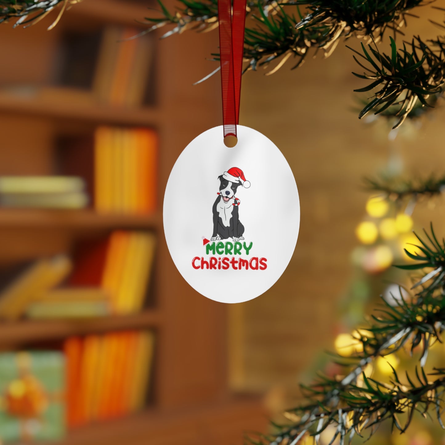 Pit Bull Christmas Ornament for Pit Bull Lover gift for Christmas Presents for Dog Lovers gifts for Christmas Dog Ornaments for Tree Ornament