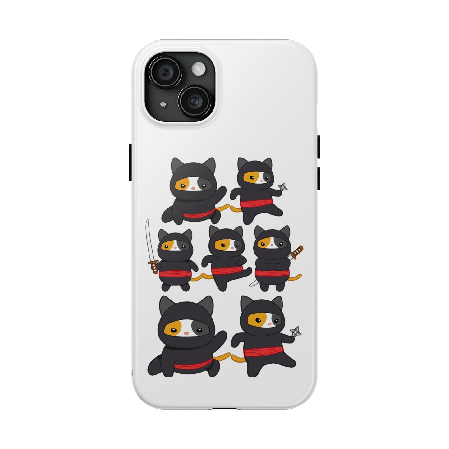 Funny Cat iPhone case for Cat Lover gift for Cat Mom gift Funny Cat Phone Case NINJA CATS Case