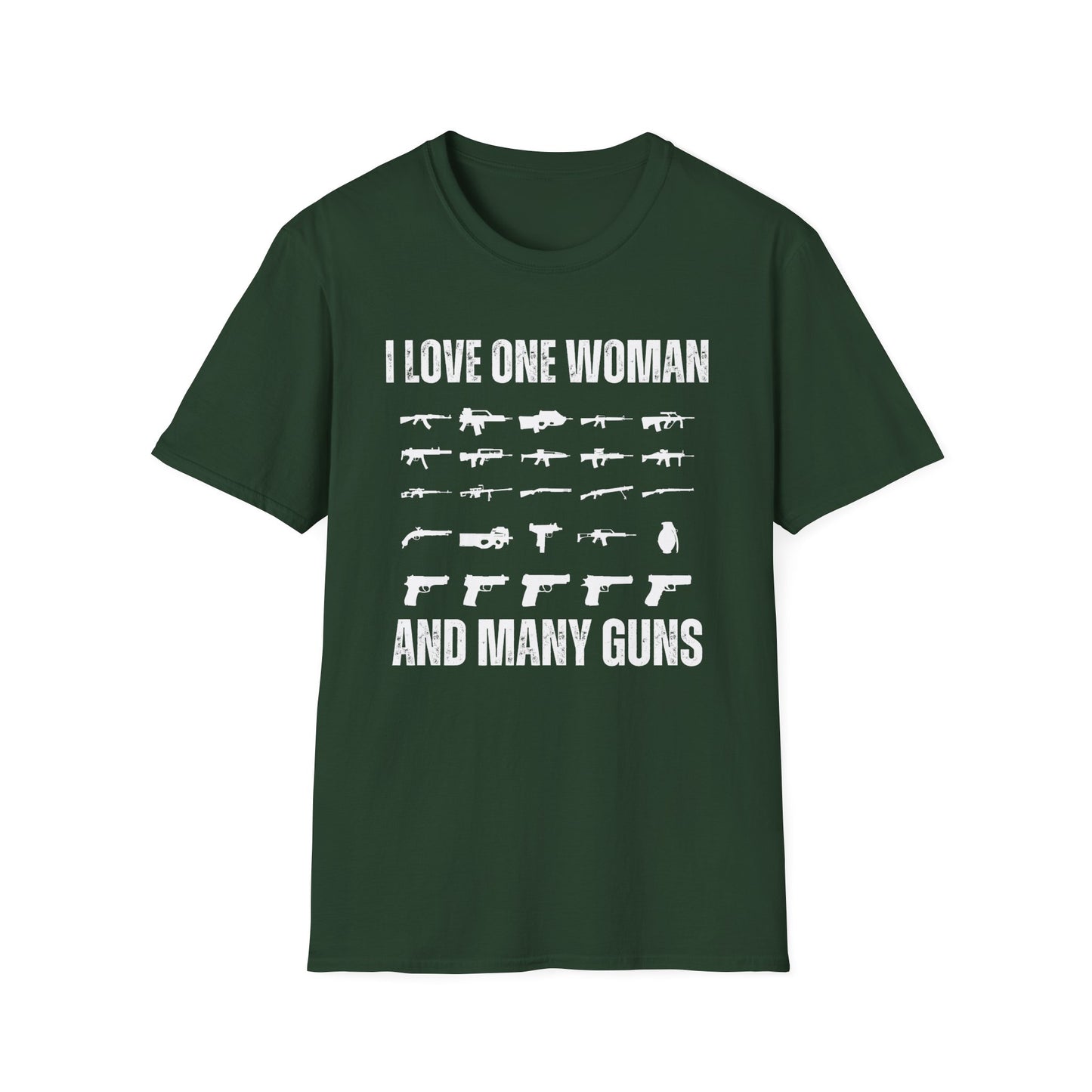 I Love One Woman & Many Guns T-shirt for Veterans gift for Valentines Day Gift for Him - Funny Shirts for Him gift for husband gift for boyfriend gift for dad