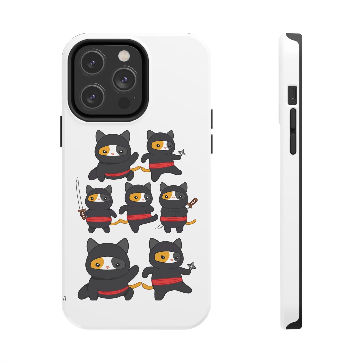 Funny Cat iPhone case for Cat Lover gift for Cat Mom gift Funny Cat Phone Case NINJA CATS Case