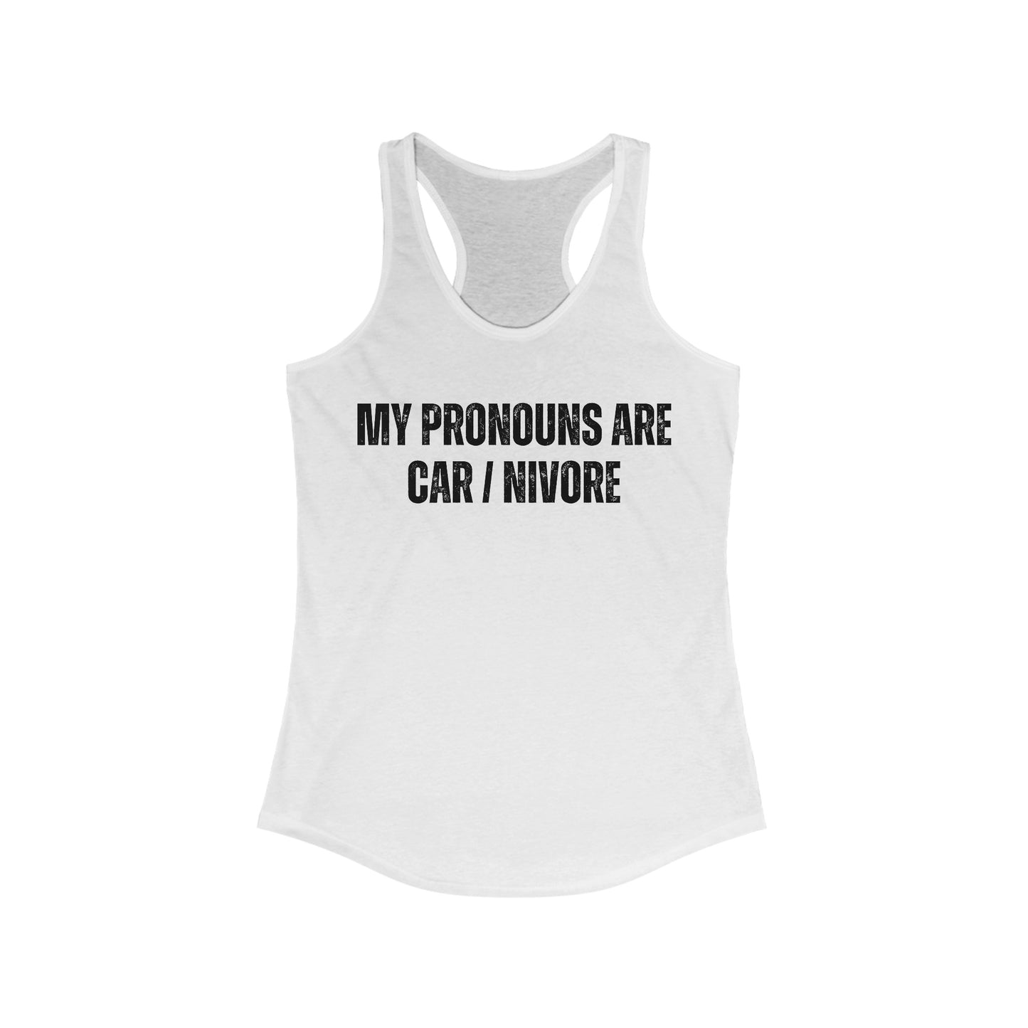 Funny Carnivore Tank Top My Pronouns are Car / Nivore Tank Tops for Carnivore gift for Her gifts for Women Meat Lover gift ideas